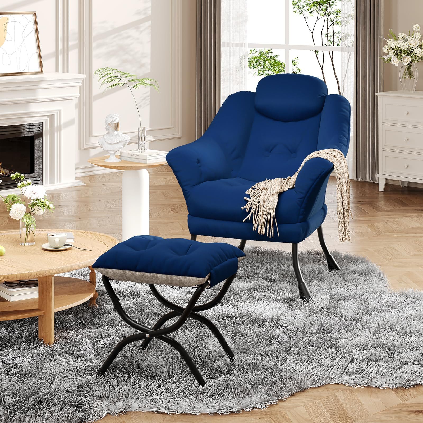 GarveeMore Ohrensessel Relaxsessel mit Hocker Ohrensessel günstig online kaufen