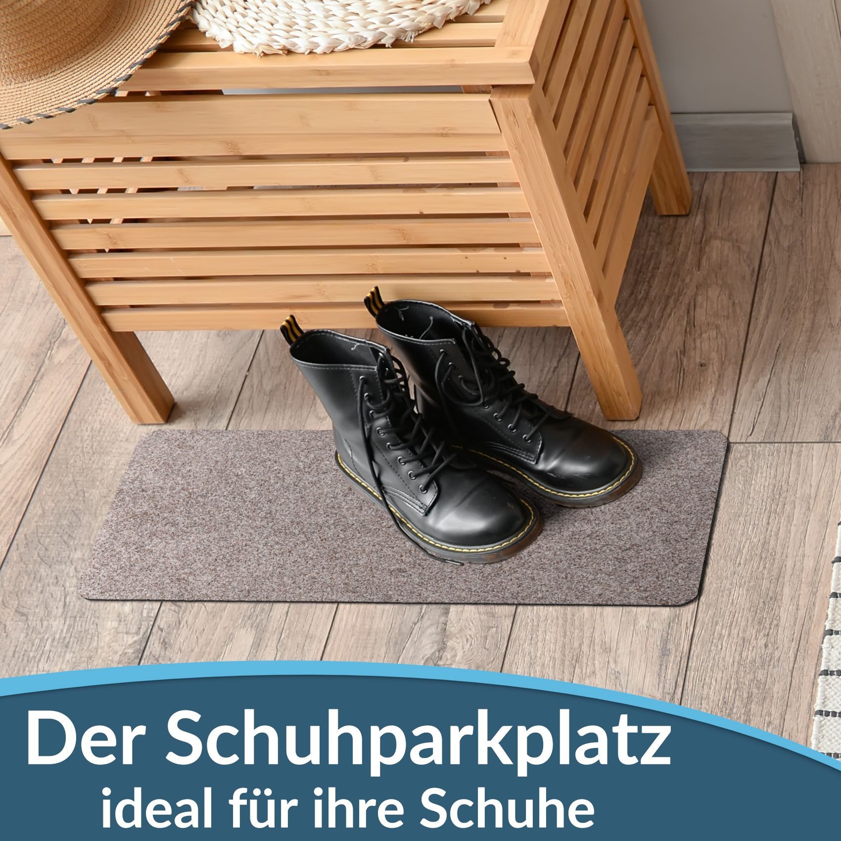ANRO Fußmatte POET Schuhparkplatz schmal Schmutzfangmatte Unifarben, eckig, günstig online kaufen