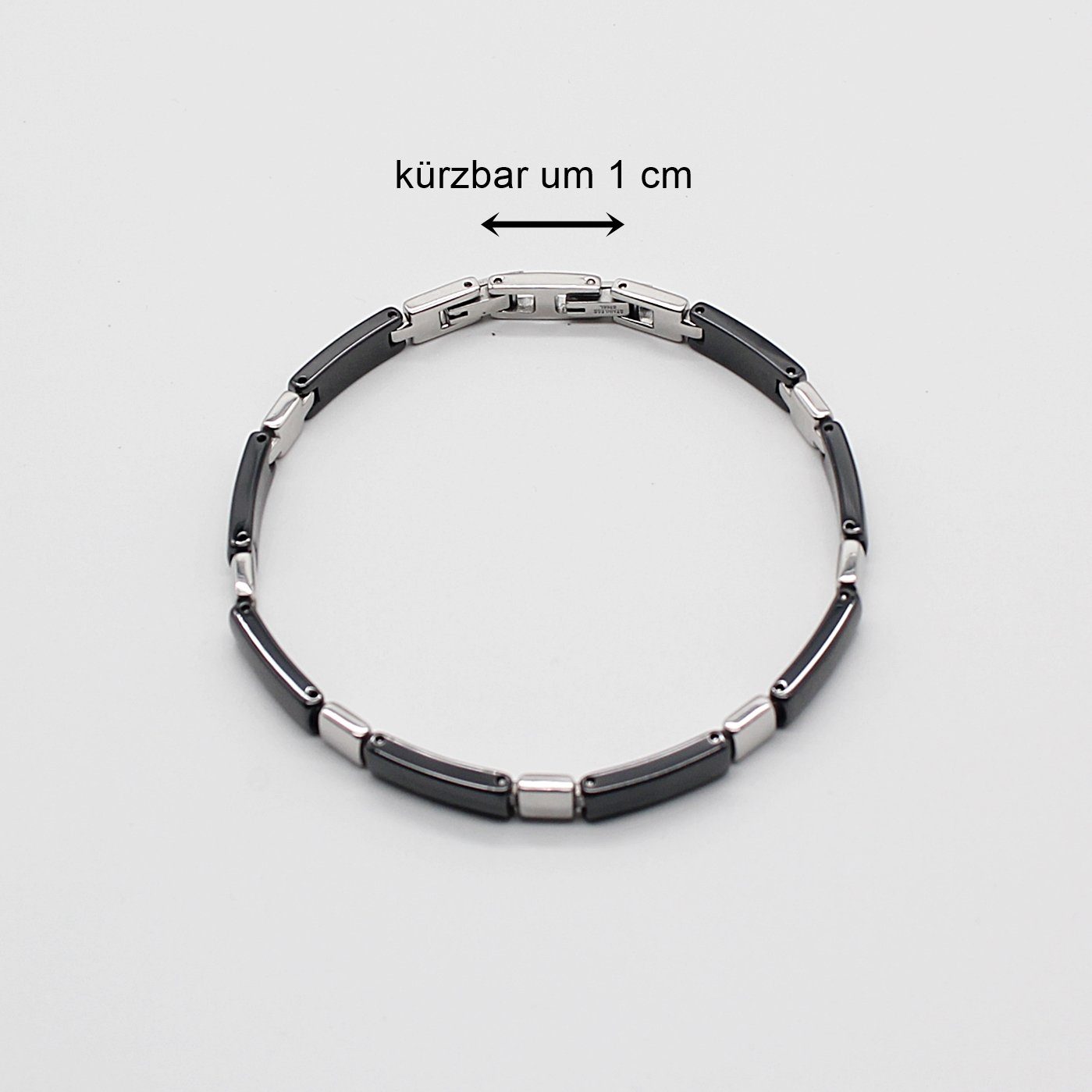 ELLAWIL Edelstahlarmband Armband Gliederarmband aus Keramik und Edelstahl S günstig online kaufen