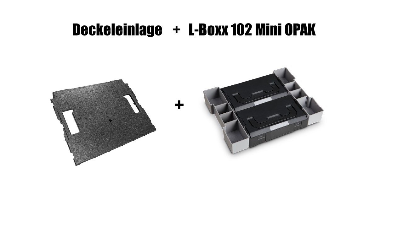 Werkzeugkoffer BOSCH SORTIMO Einlage Insetboxen-Set & Deckelpolster für L-BOXX 102