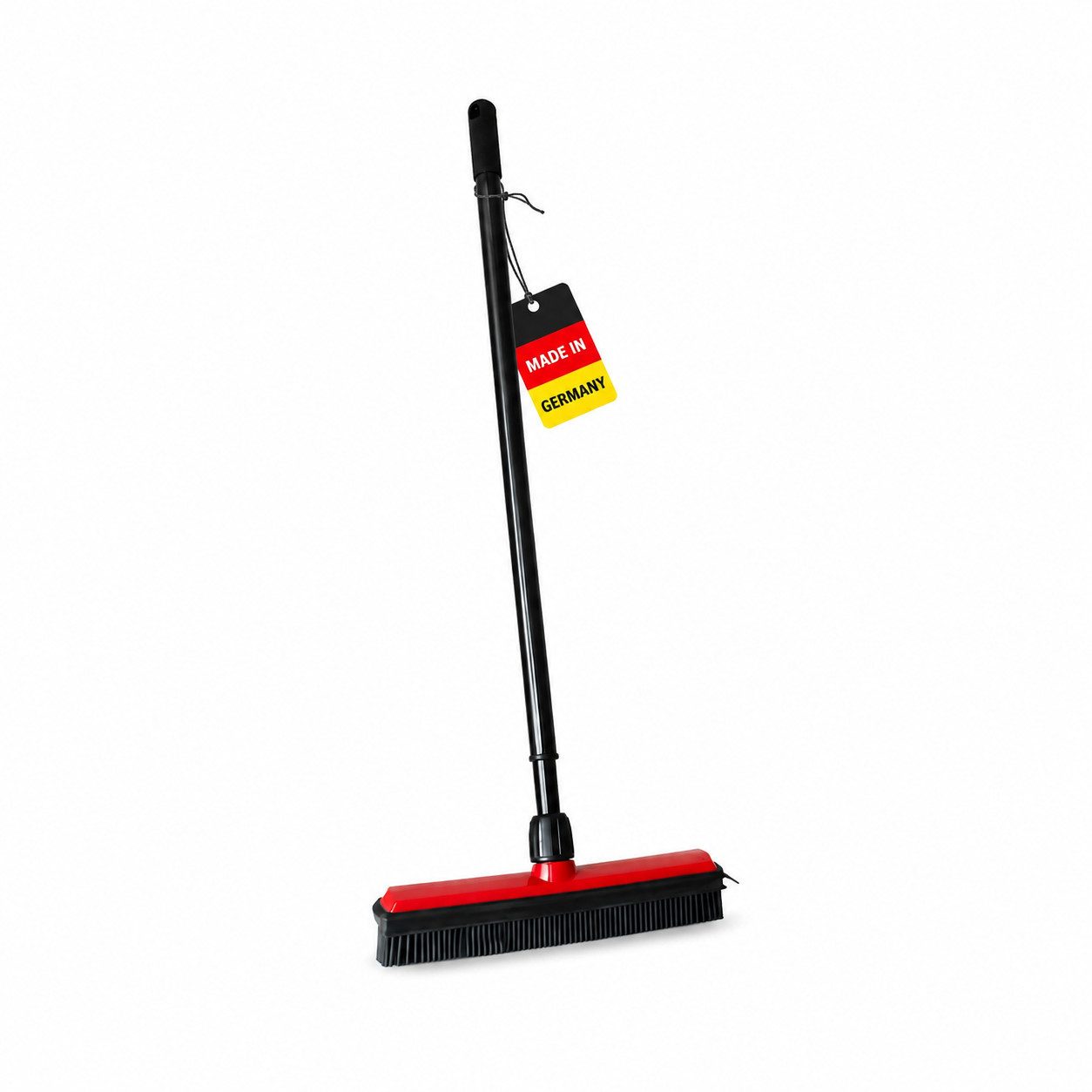 BawiTec Kehrgarnitur Gummibesen Noppenbesen mit Teleskopstiel Friseurbesen, Laminat, Steinböden, Teppichböden, Keramik, Parkett, Teppiche, Fliesen, Korkböden, PVC-Böden, Gumminoppen