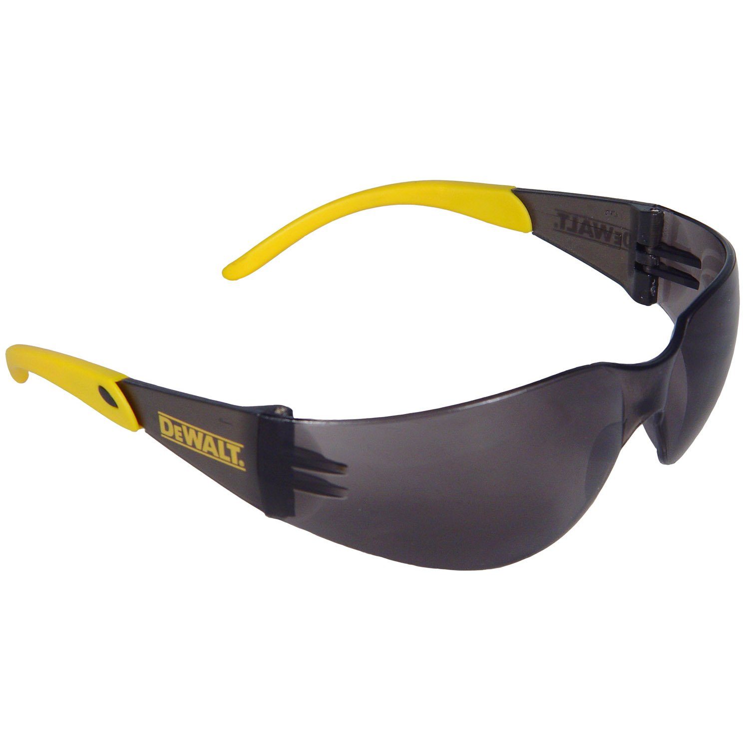 Arbeitsschutzbrille Polycarbonat-Glas, graue UVA- R1F DIN DPG54-2DEU EN CE u. DeWalt Pack), UVB-Schutz, 166, 5-3.1 Tönung Protector™ Sicherheitsglas (3-er