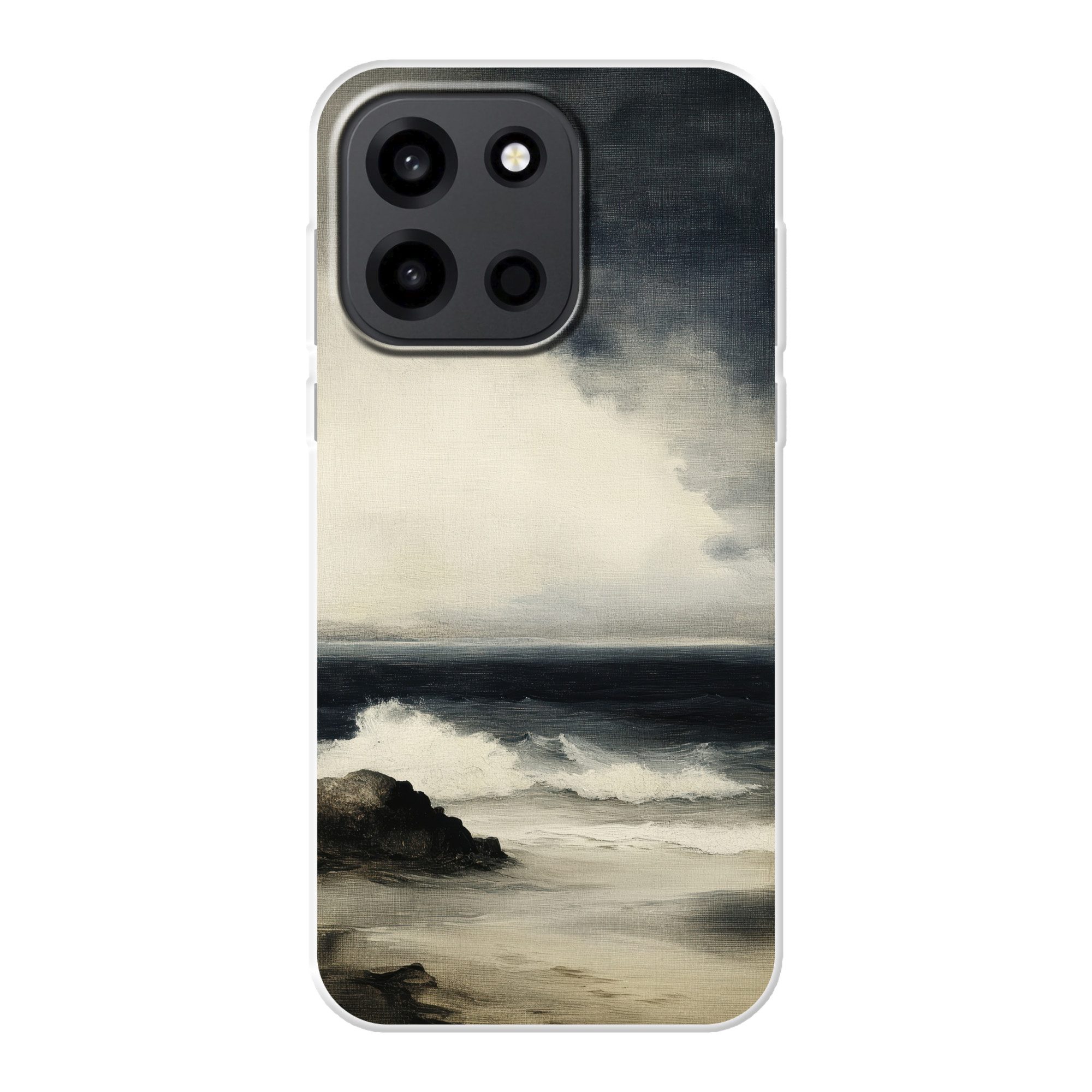 MuchoWow Handyhülle für OnePlus Turbo 6 5G Meer - Felsen - Sturm, Handy Case, Silikon, Bumper Case Dünn