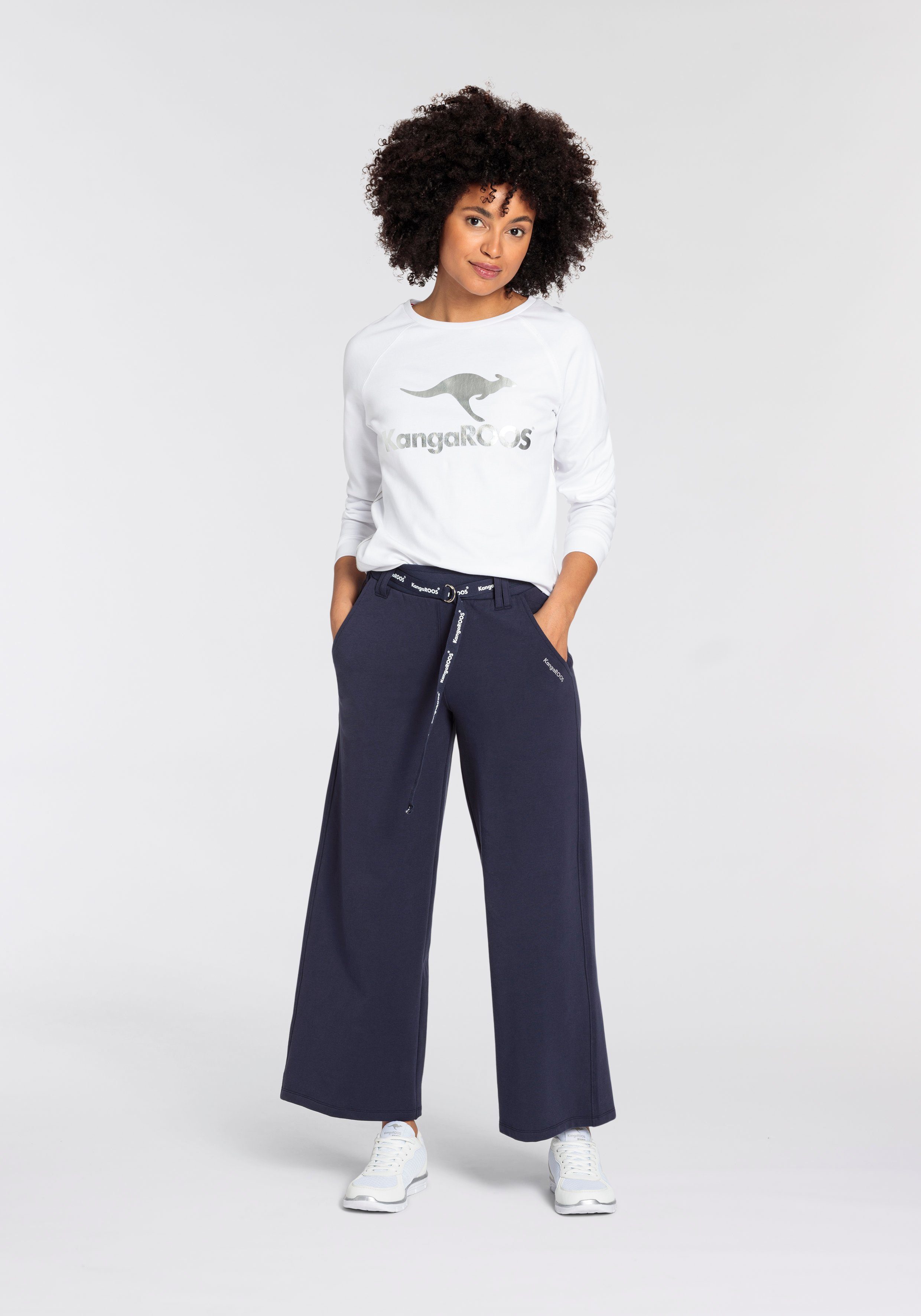 KangaROOS Jerseyhose mit weitem Bein in Culotte Form