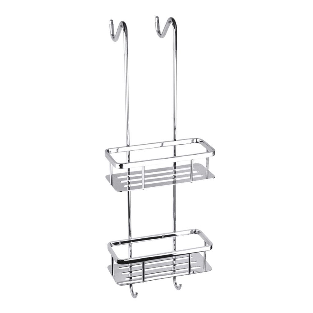 BRILLANTBAD® Duschregal BYTRO Doppelseifenkorb Edelstahl Messing poliert Bad & WC >> Einhängen