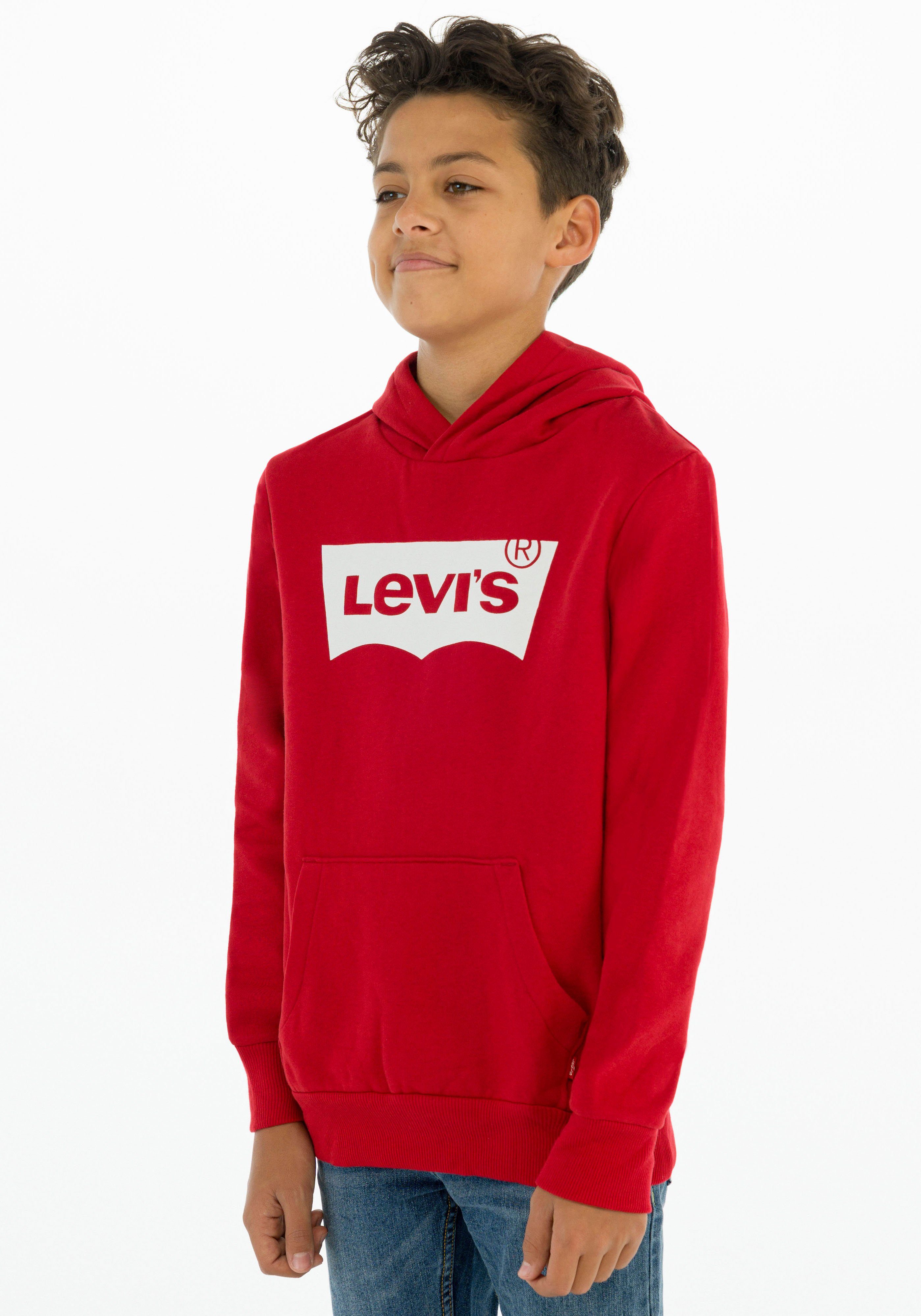 [Sie können echte Produkte zu günstigen Preisen kaufen!] Levi's® Kids Kapuzensweatshirt HOODIE BATWING BOYS for red