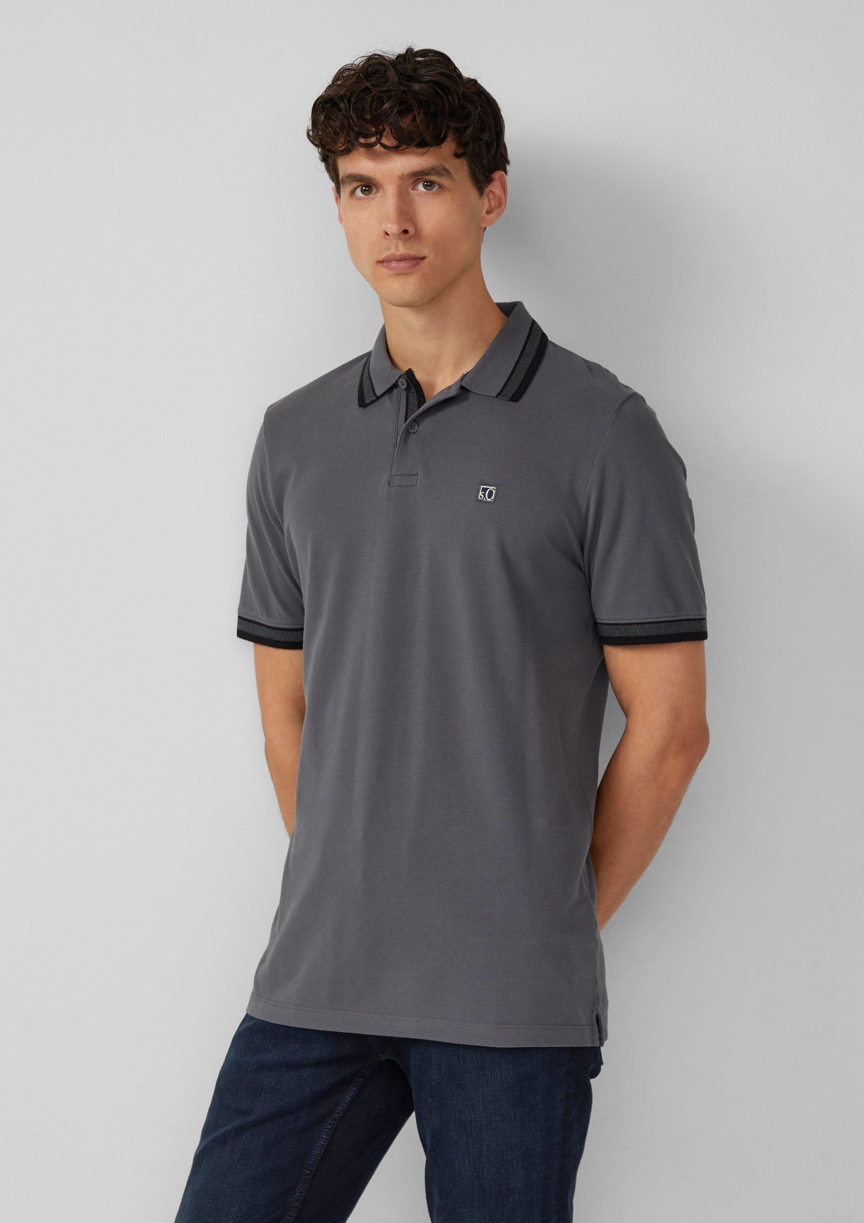 s.Oliver Kurzarmshirt Poloshirt aus Baumwollpiqué mit günstig online kaufen