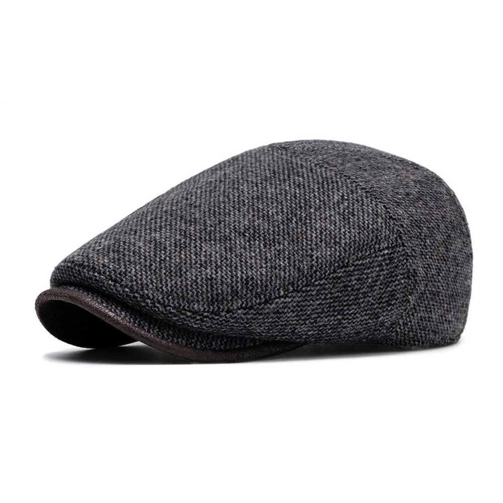 nsihing Flat Cap Schiebermütze Herren Wolle Verstellbare Newsboy Flatcap Barett Klassische Baskenmützen und Schirmmütze im 1920er Gatsby Stil.