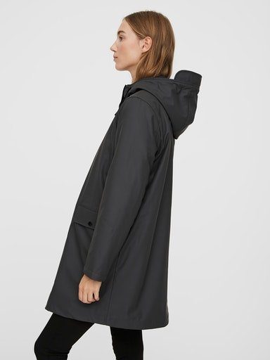 Vero Moda Regenmantel JACKET dunkelgrau VMASTA TEDDY COATED 3/4