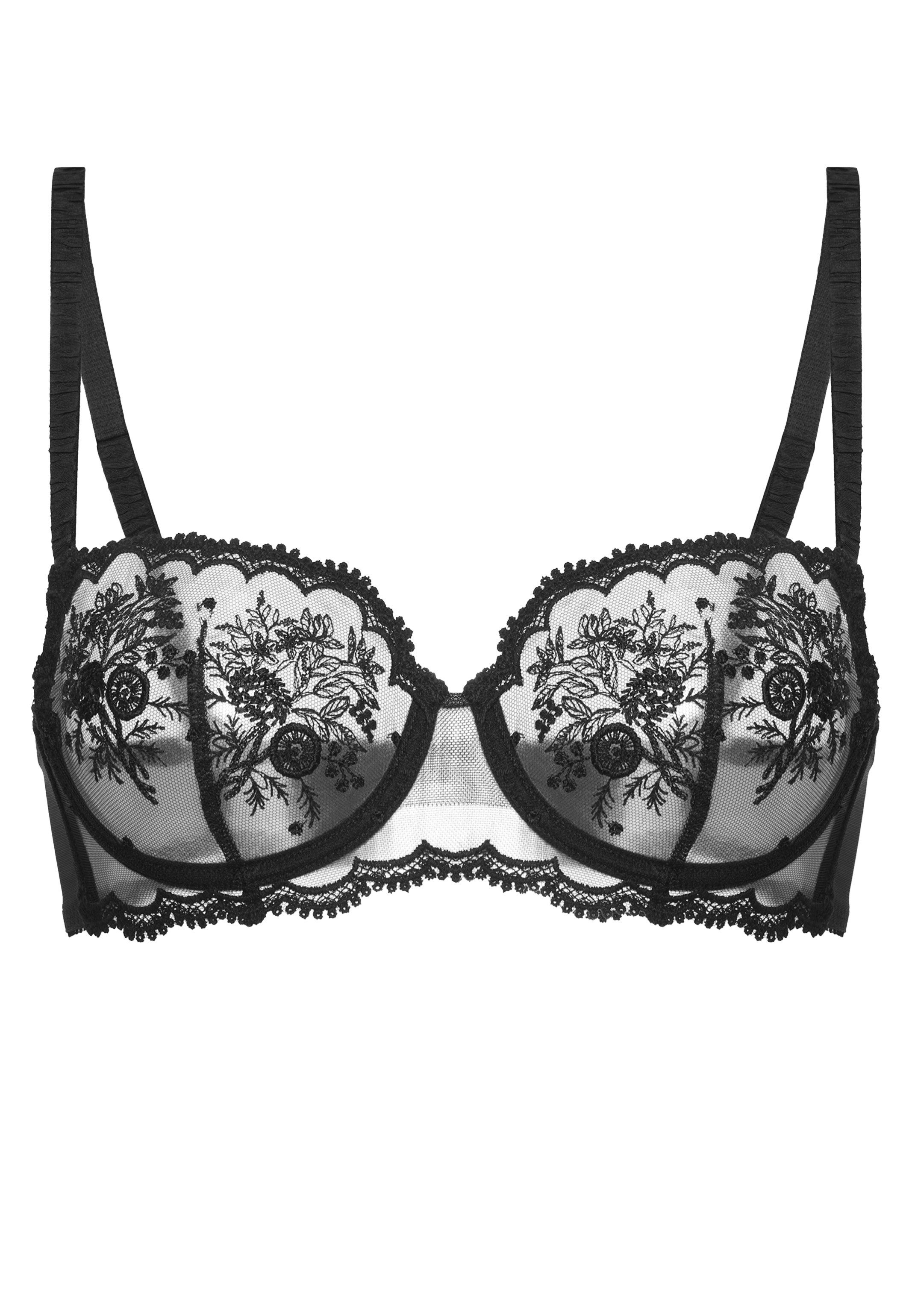 SIMONE PERELE Balconette-BH Intrigue (1-tlg) Balconette-BH - Leicht transparent - Florale Stickerei