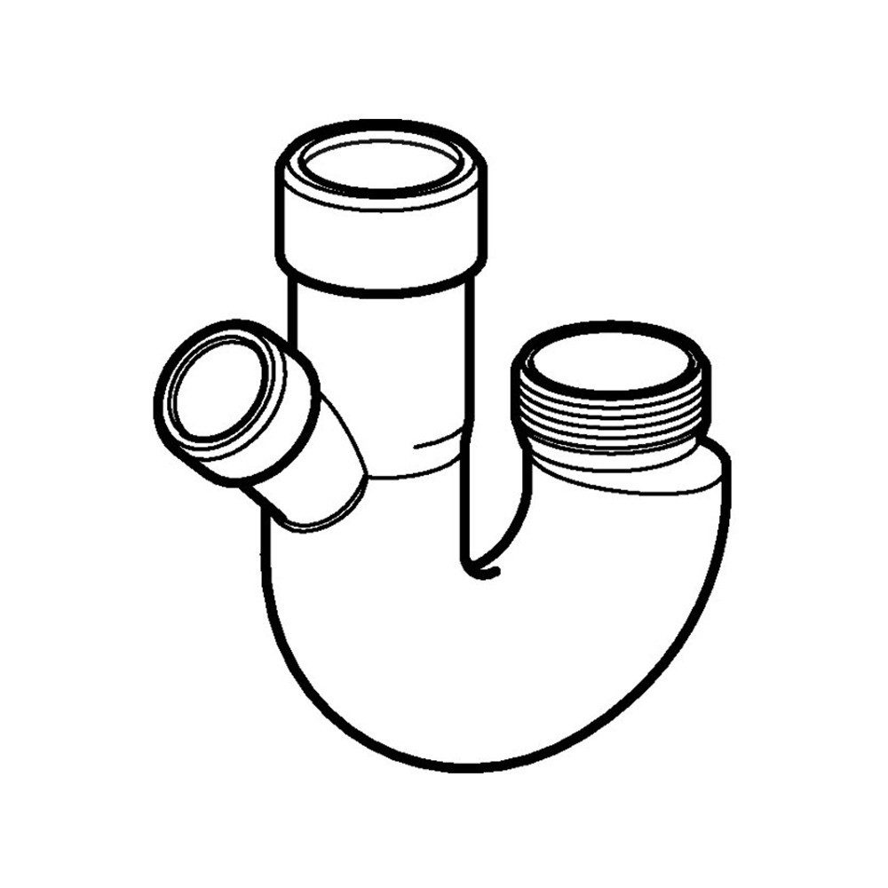 GEBERIT Siphon Geberit Doppelkammersiphon 40mm Kunststoff, weiß 252053111