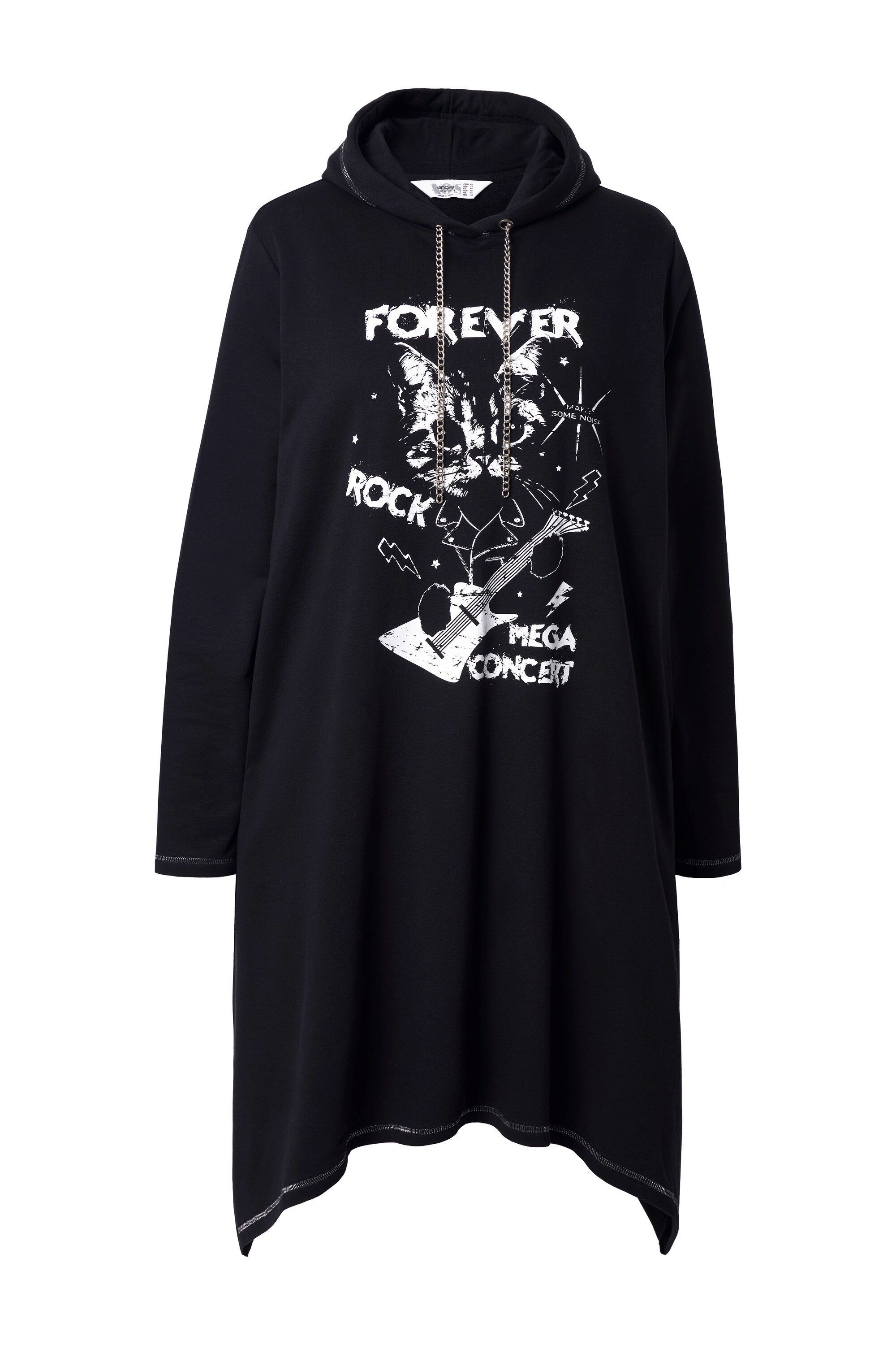 Angel of Style Jerseykleid Sweatkleid A-Linie Rock-Katzen Motiv günstig online kaufen