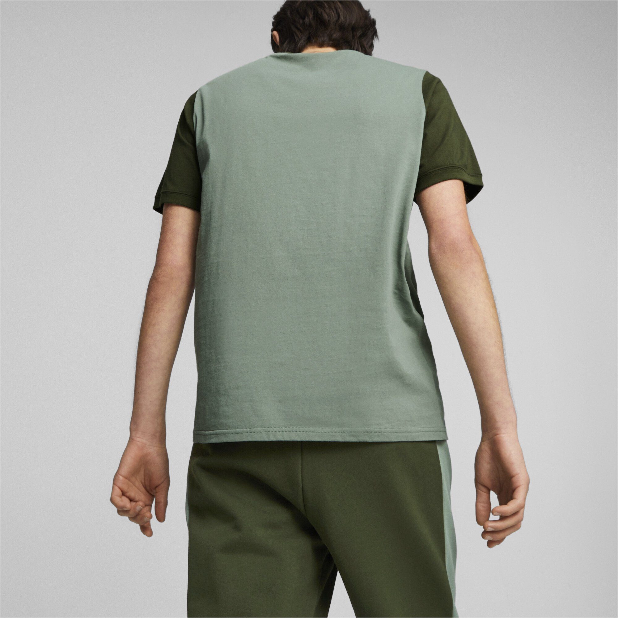 Herren PUMA Block Classics Eucalyptus T-Shirt T-Shirt Myrtle Green