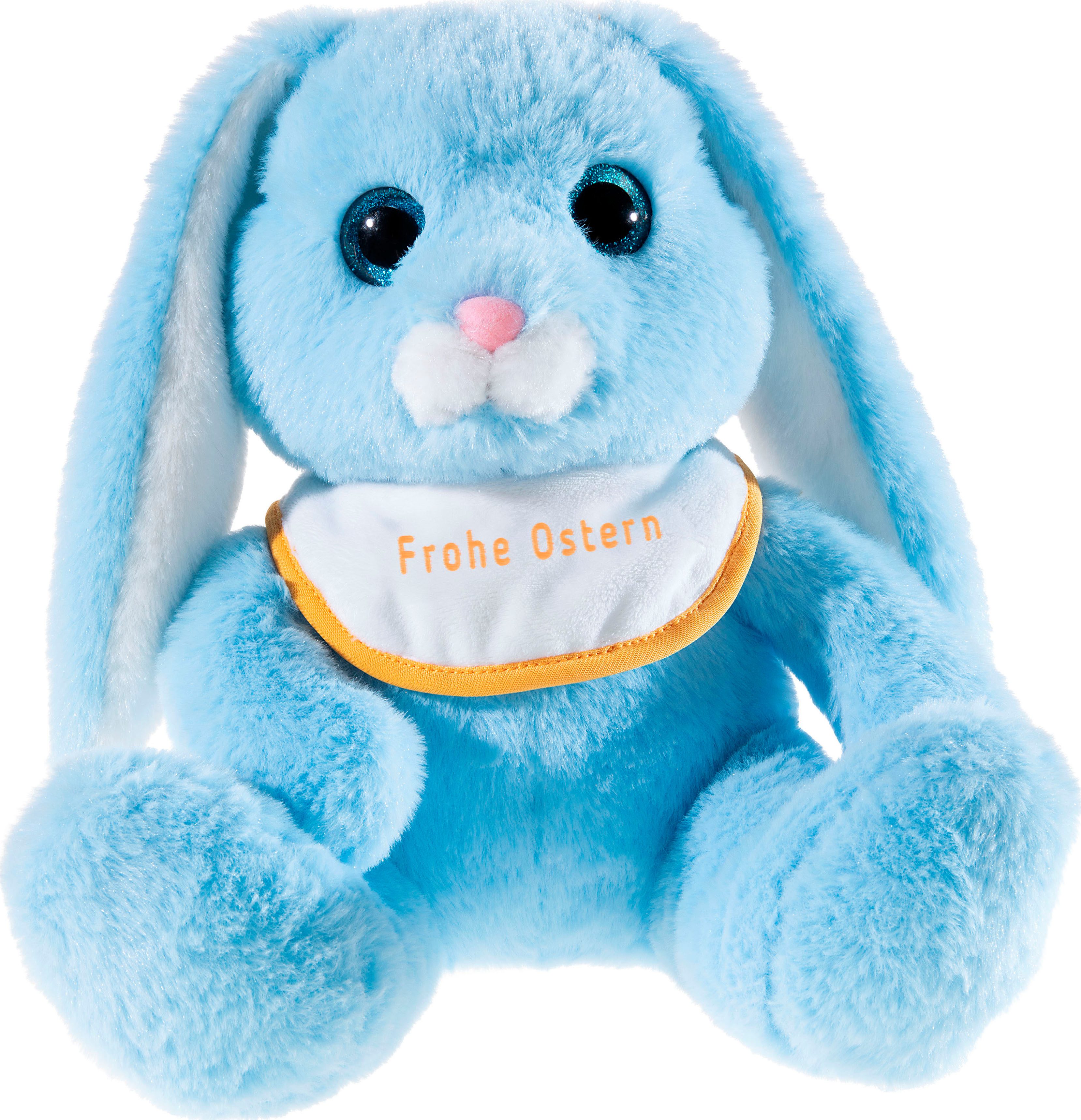 Heunec® Kuscheltier Hase Milchschnute, blau, mit Lätzchen