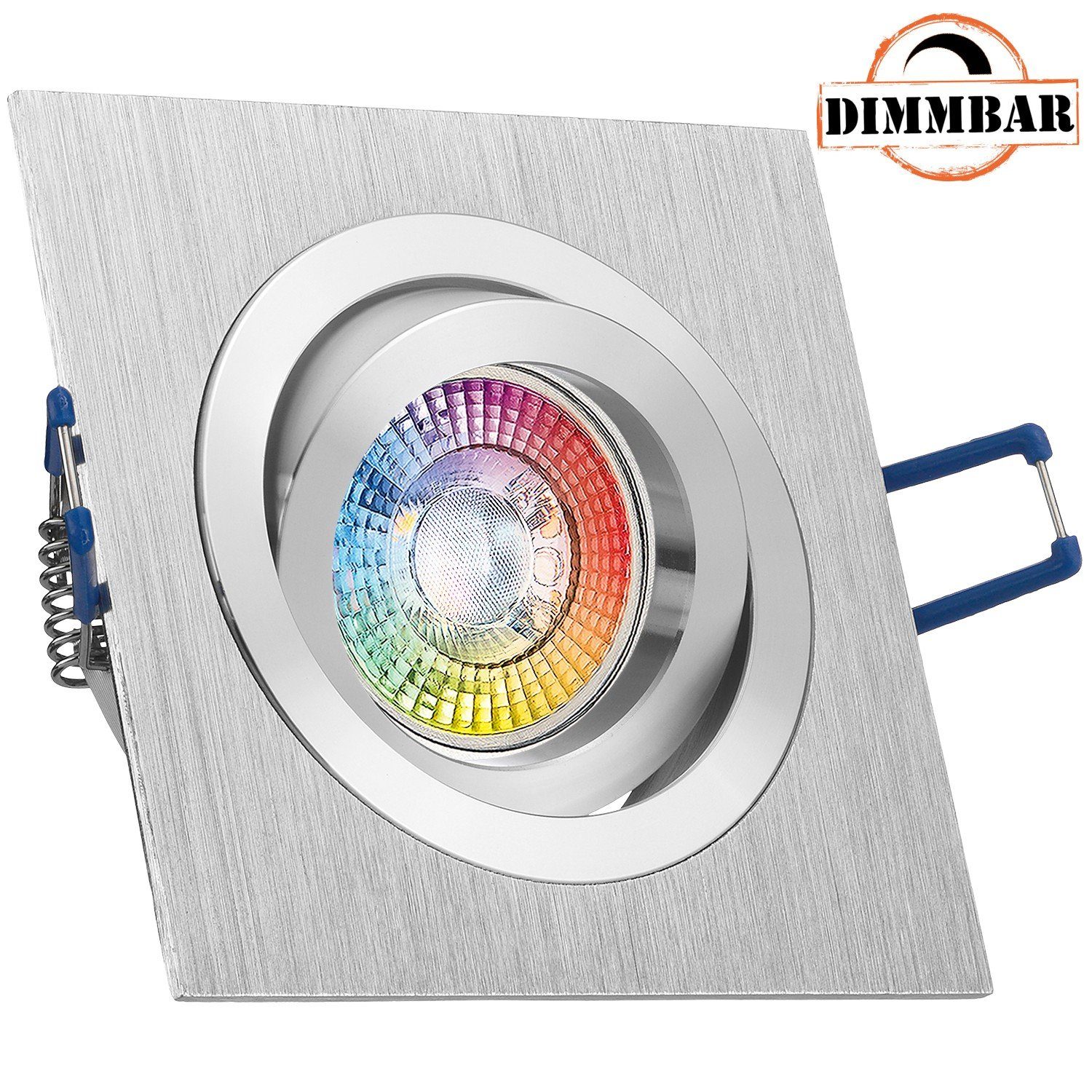 LED bicolor in 3W extra RGB mit zweifarbig Einbaustrahler LED LEDANDO Set flach - Einbaustrahler