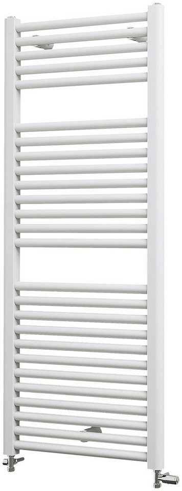 Mittelanschluss Design-Heizk/örper f/ür Zweirohrsysteme Schulte Bad-Heizk/örper M/ünchen 678 Watt alpin-wei/ß 121 x 50 cm