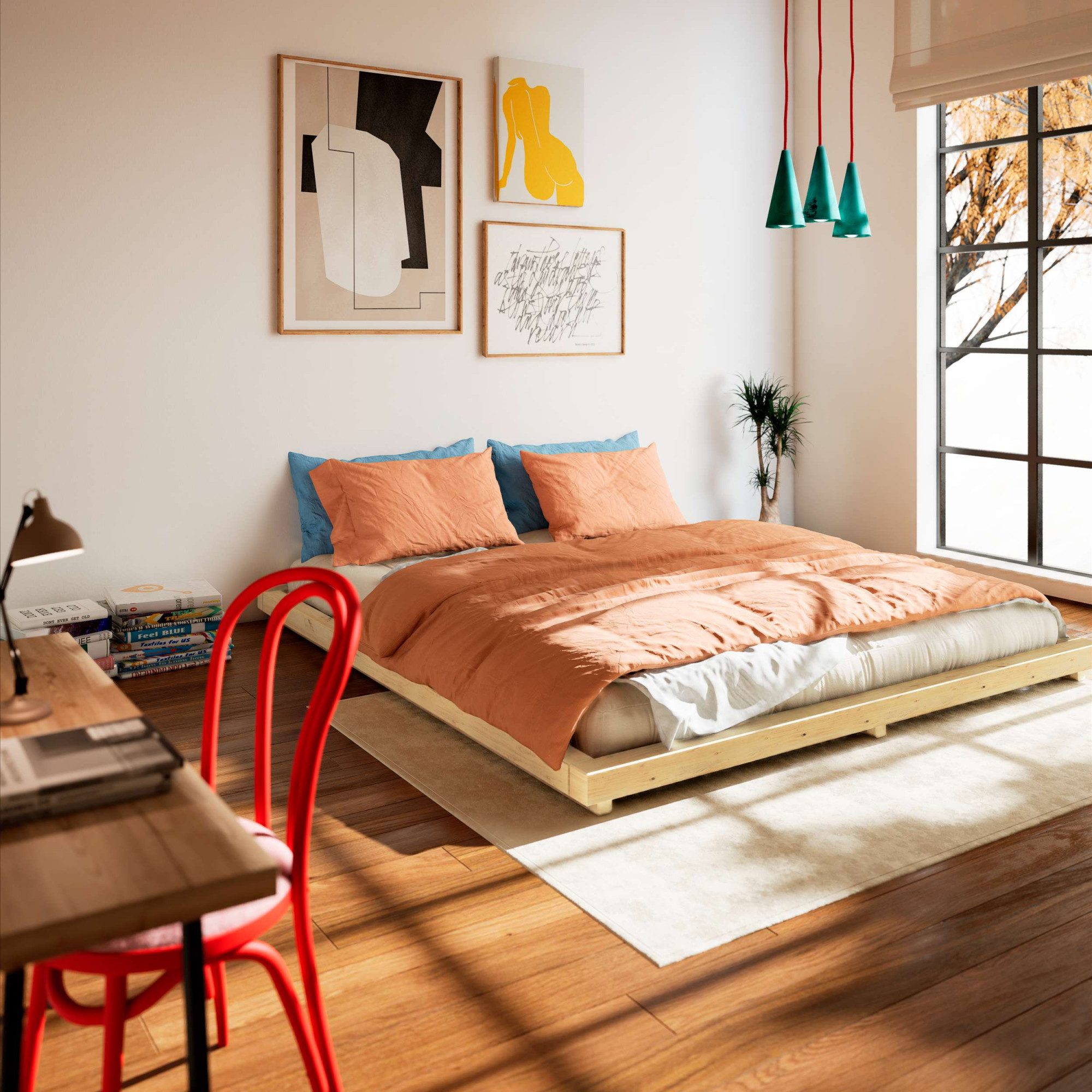 Karup Design Futonbett FSC® Massivholz Futonbett, excl. Matratze, mit Lattenrost, Minimalistisches Design, ein zeitloser Klassiker für moderne Räume