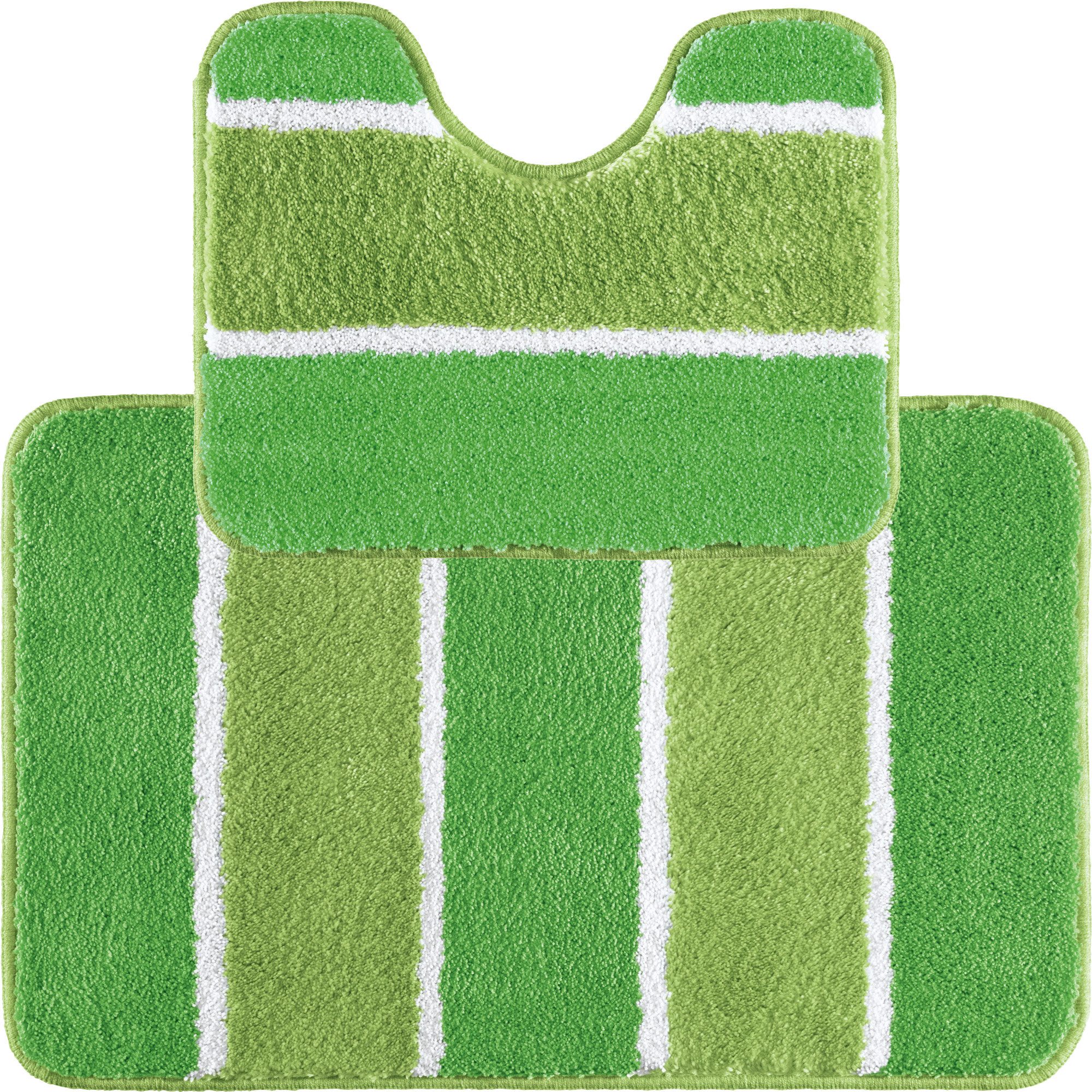 REDBEST Badematte Badematte + WC-Umrandung Set 2-teilig, Höhe 18 mm, eckig, günstig online kaufen