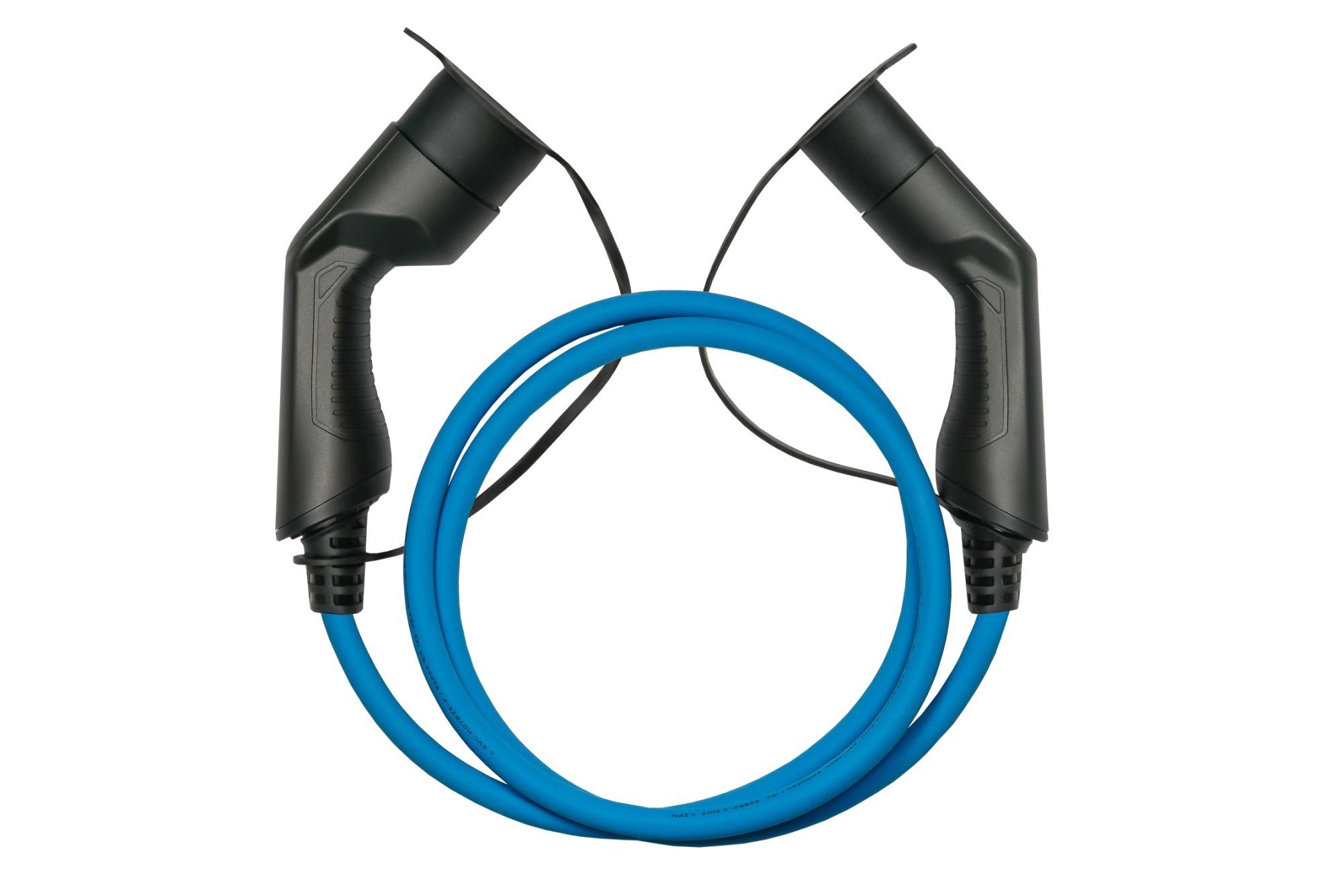 Kabelmeister E-Auto-Ladekabel Mode 3, Typ 2 ST an BU, 3-phasig,16 A,11 kW,blau,2,5m Elektroauto-Ladegerät