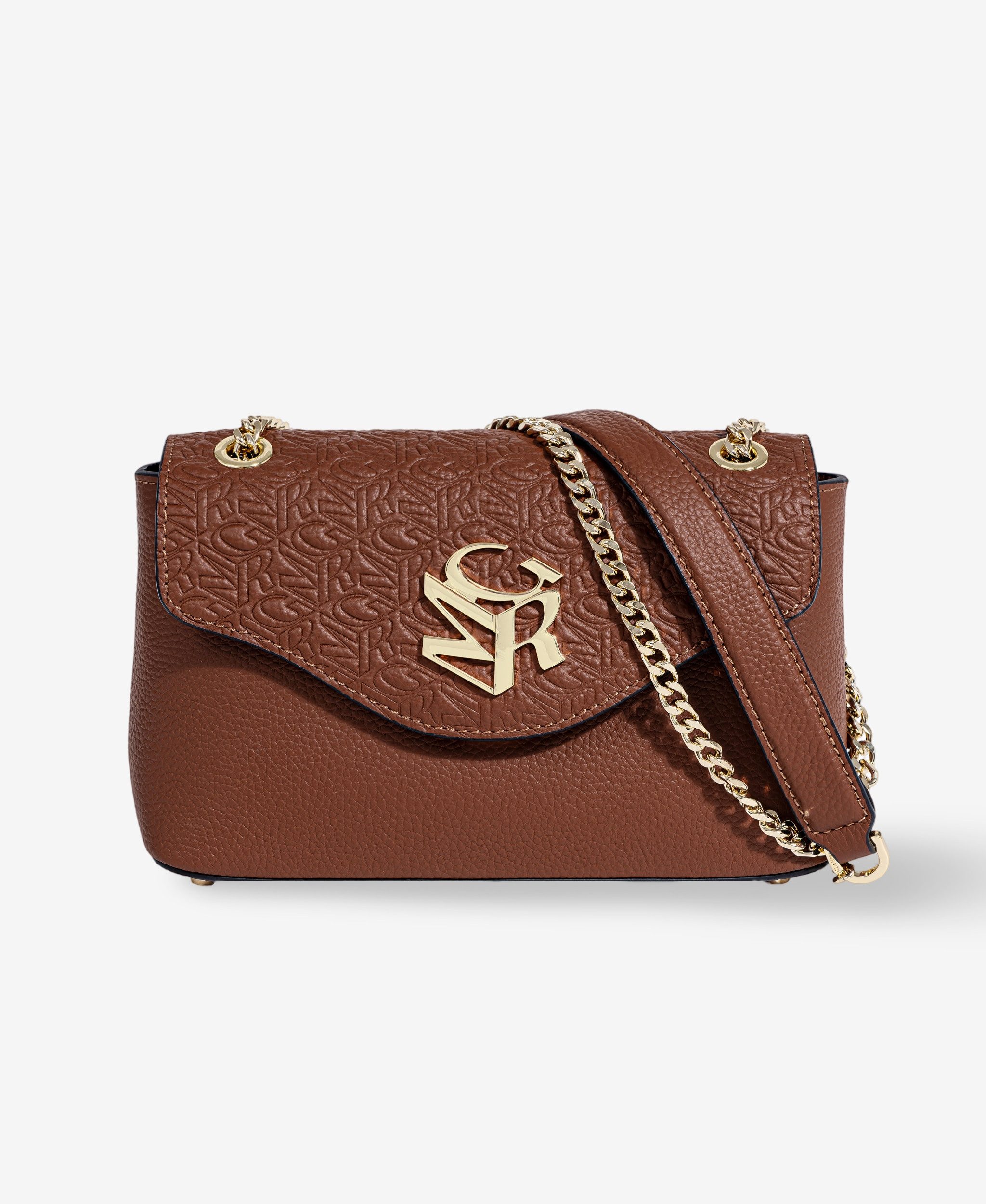 GLAMIRA Handtasche GoAnywhere Braune Umhängetasche (1-tlg), echt Leder, mit verstellbarem Ketten-Schulterriemen