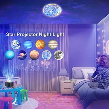 XDOVET Nachtlicht LED Sternenhimmel Projektor,Musik Galaxy Sternenprojektor Lampe mit, mit Fernbedienung,(schwarz)Sternenlicht Projektor