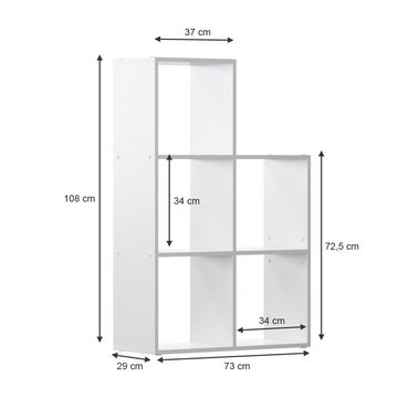 Livinity® Raumteiler Standregal ARAMIS Weiß