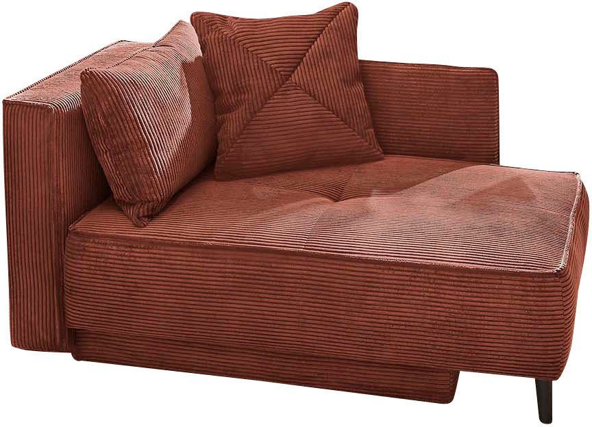 Jockenhöfer Gruppe Recamiere Rex, B: 155 cm, Liegefl. 88x200 cm, mit Bettfunktion, Bettkasten & Zierkissen, Federkern