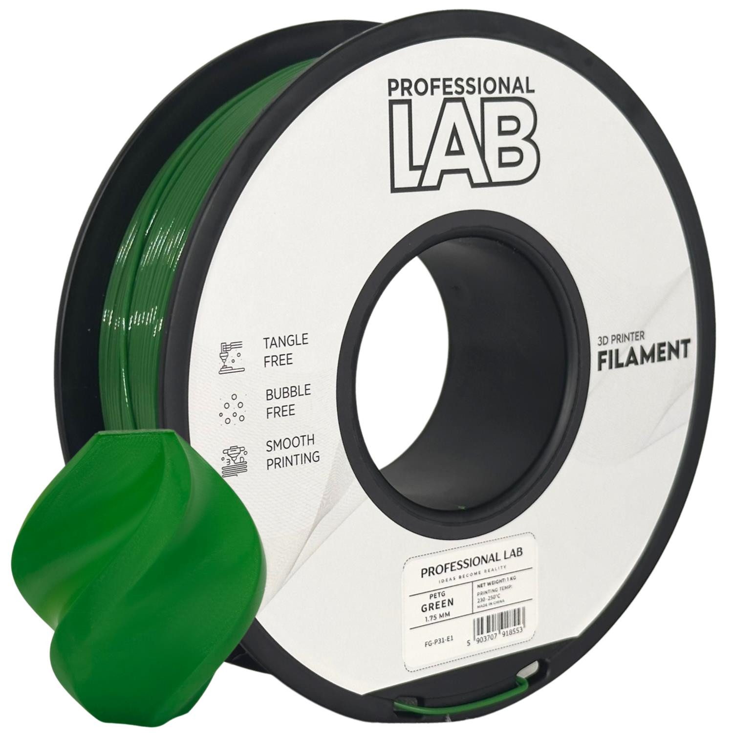 Prof. Lab Filament PETG Filament 1.75mm 1KG Lebensmittelecht Filament