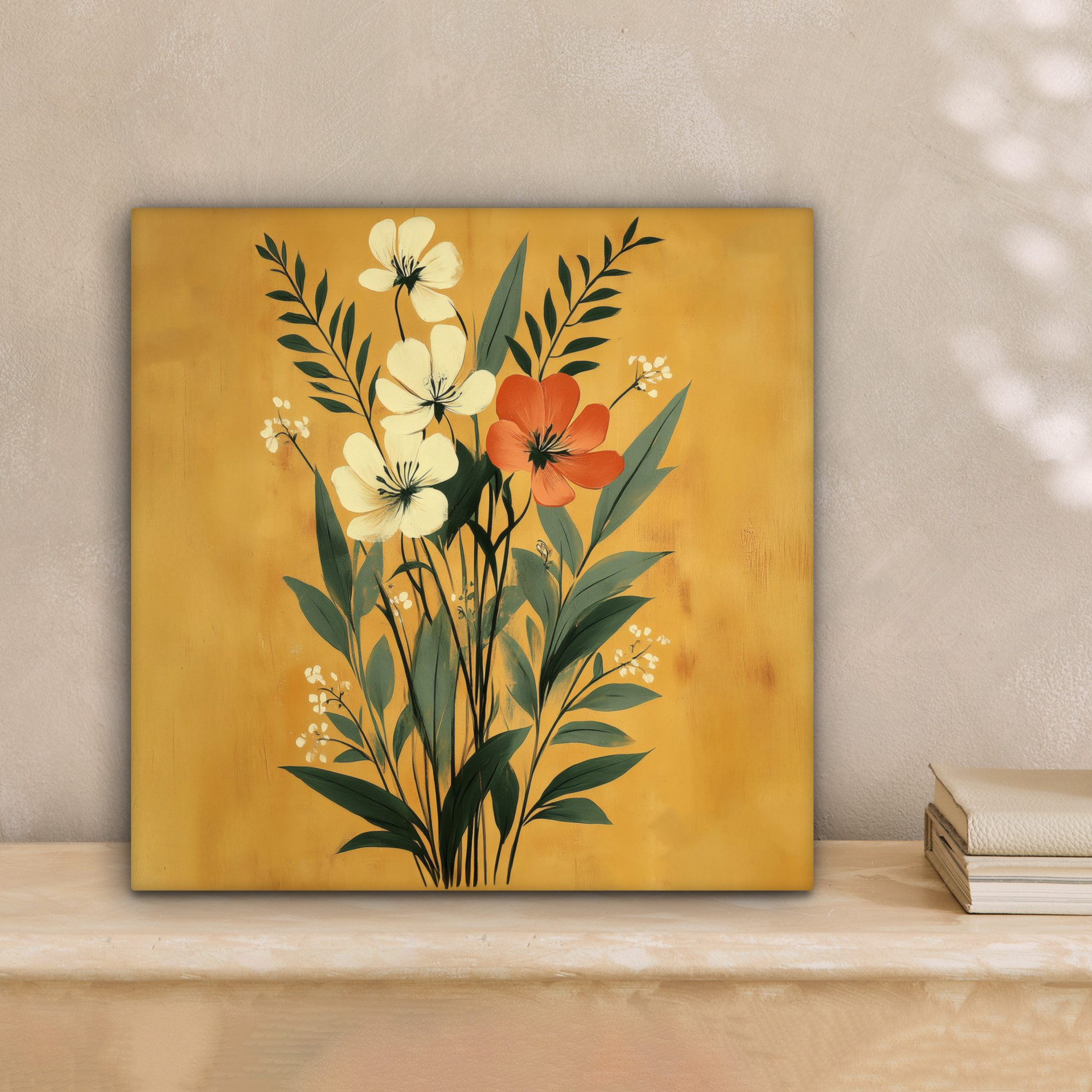 OneMillionCanvasses® Leinwandbild Blätter - Blumenstrauß - günstig online kaufen