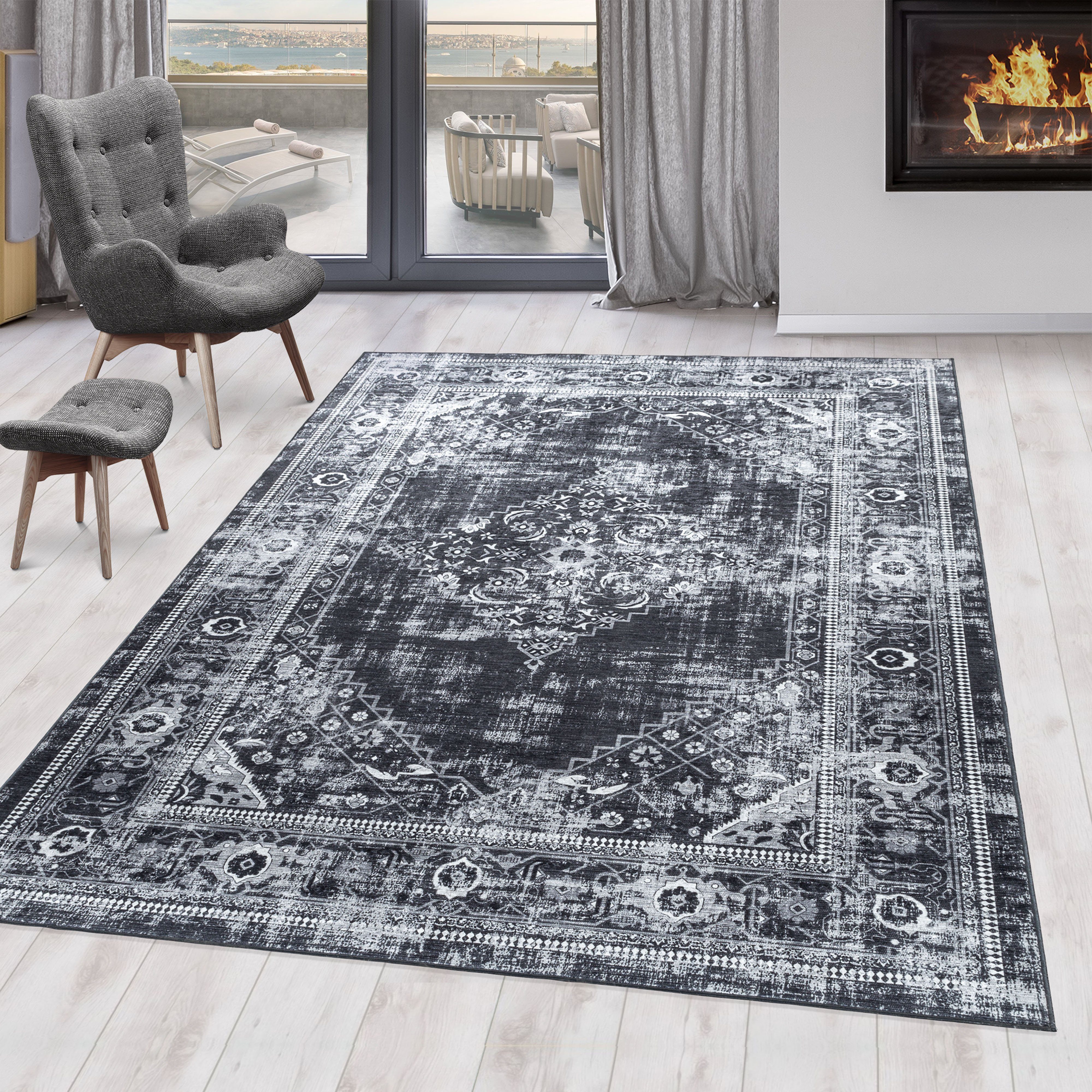 Stilvoll Günstig Teppich Teppich für den Flur oder Küche Orientalisches Design, Läufer, Höhe: 7 mm