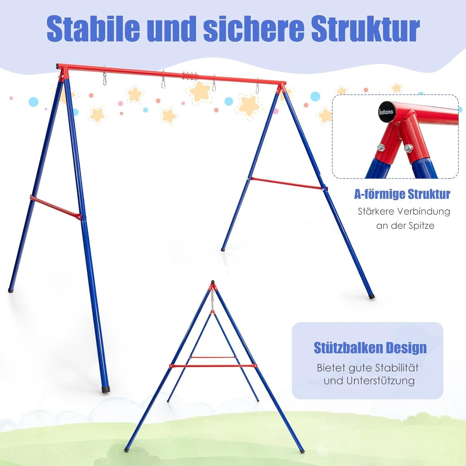 KOMFOTTEU Schaukelgestell Schaukelgerüst, aus Metall bis günstig online kaufen