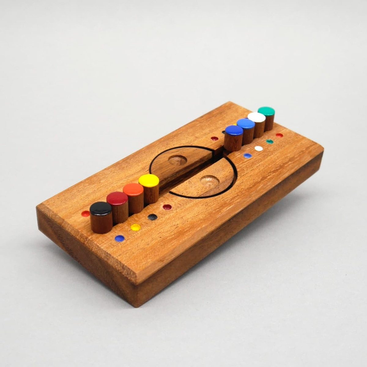 ROMBOL Denkspiele Spiel SICHERHEITSCODE - farbenfrohes Denkspiel, Knobelspiel, Holzpuzzle