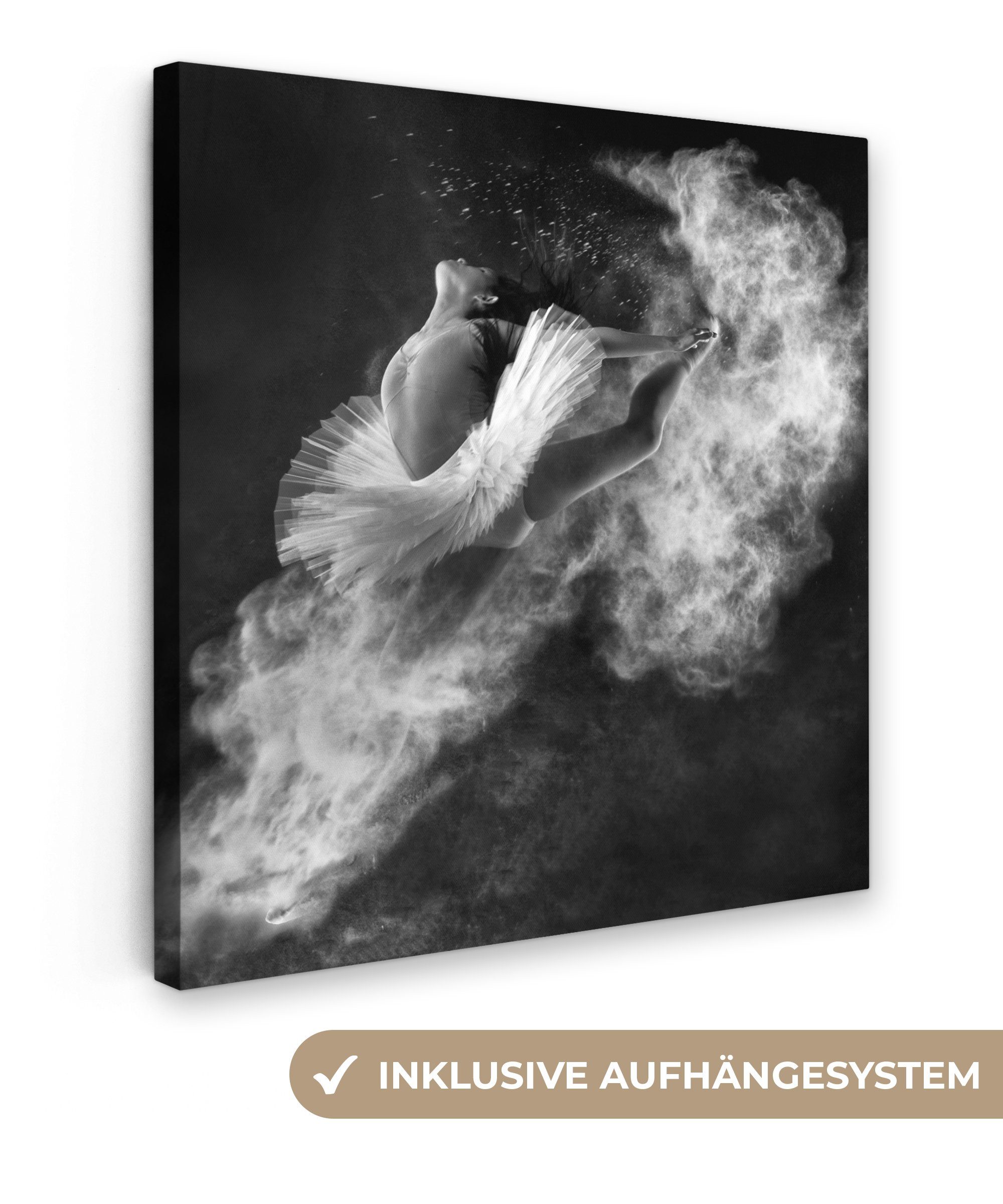 OneMillionCanvasses® Leinwandbild Tanz - Ballerina - Ausdruck - Schwarz und günstig online kaufen