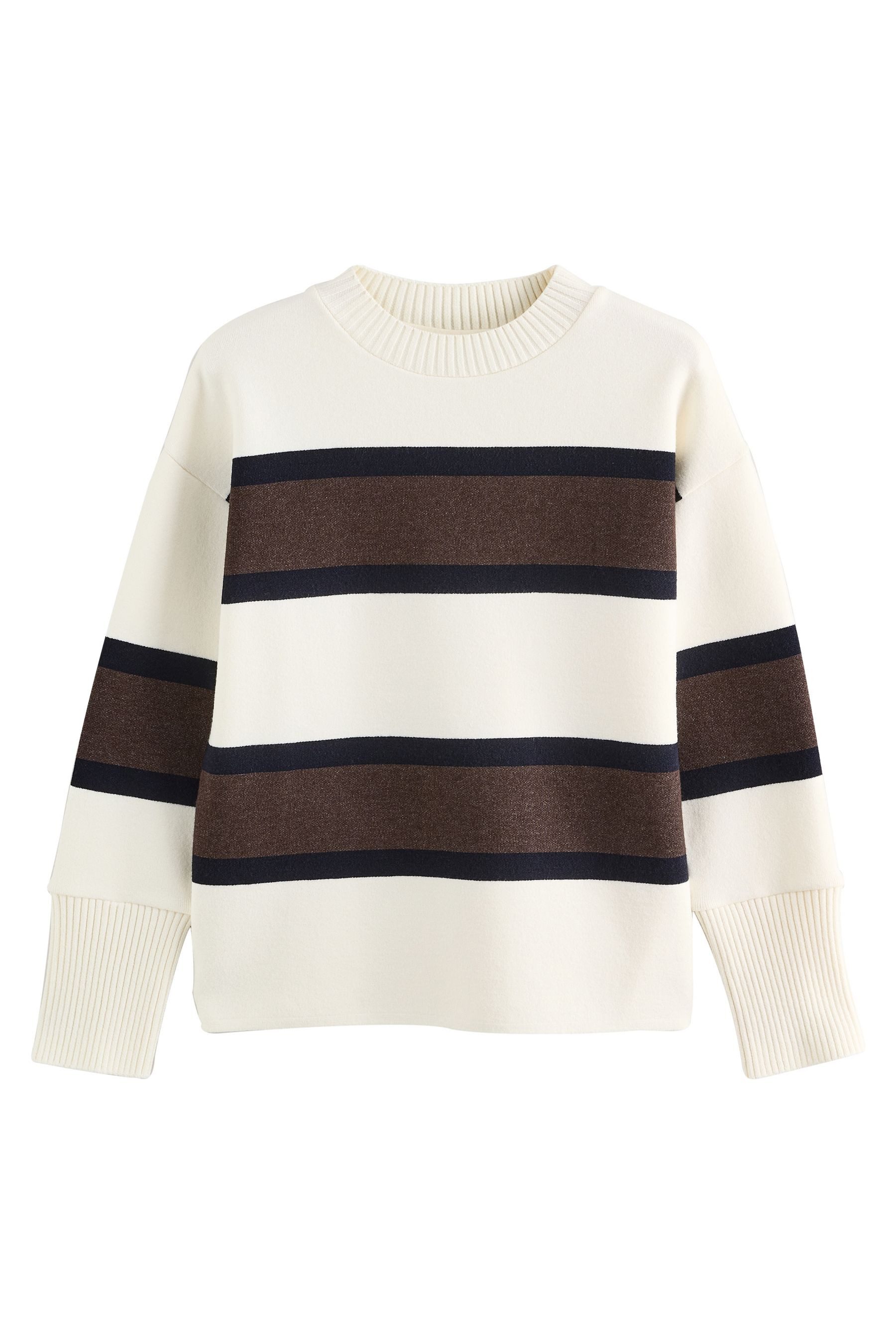 Rundhalspullover Rundhals-Sweatshirt mit langen Ärmeln