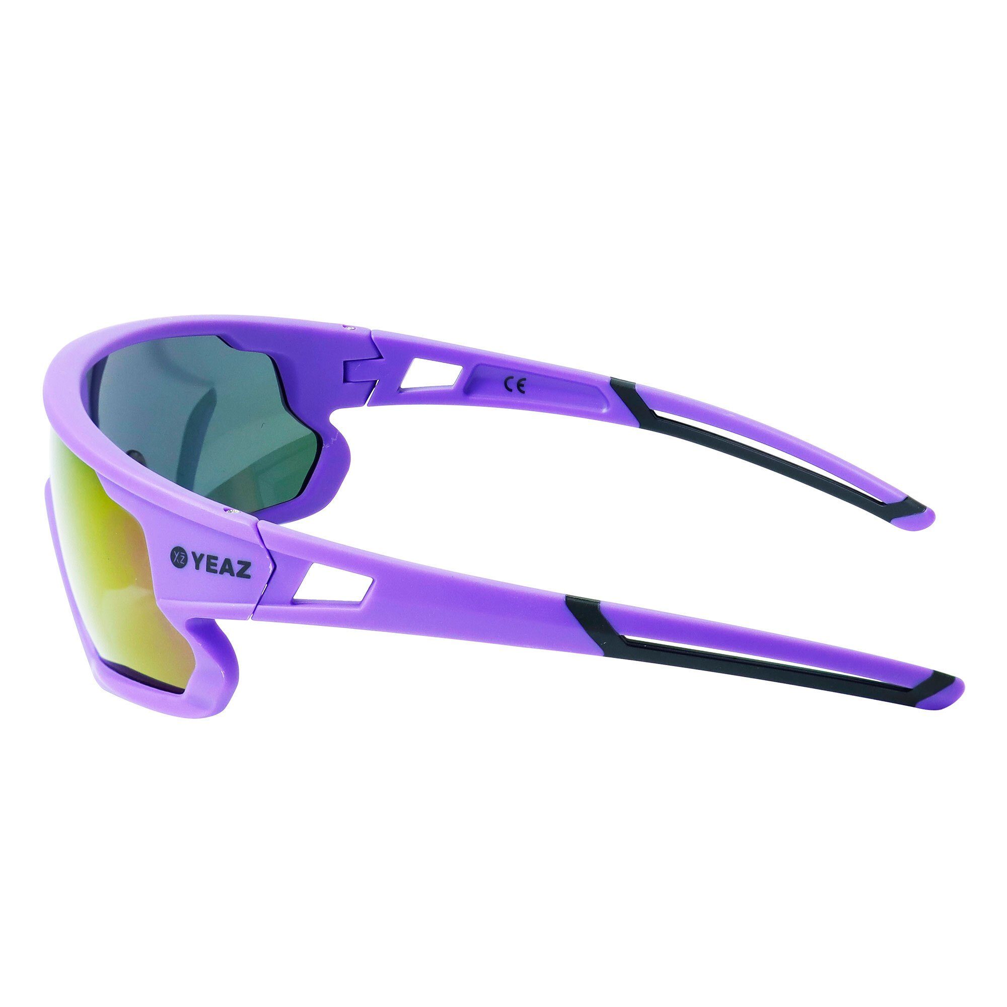 blue-magenta/purple, Guter sport-sonnenbrille Sportbrille optimierter bei Schutz Sicht SUNRISE YEAZ