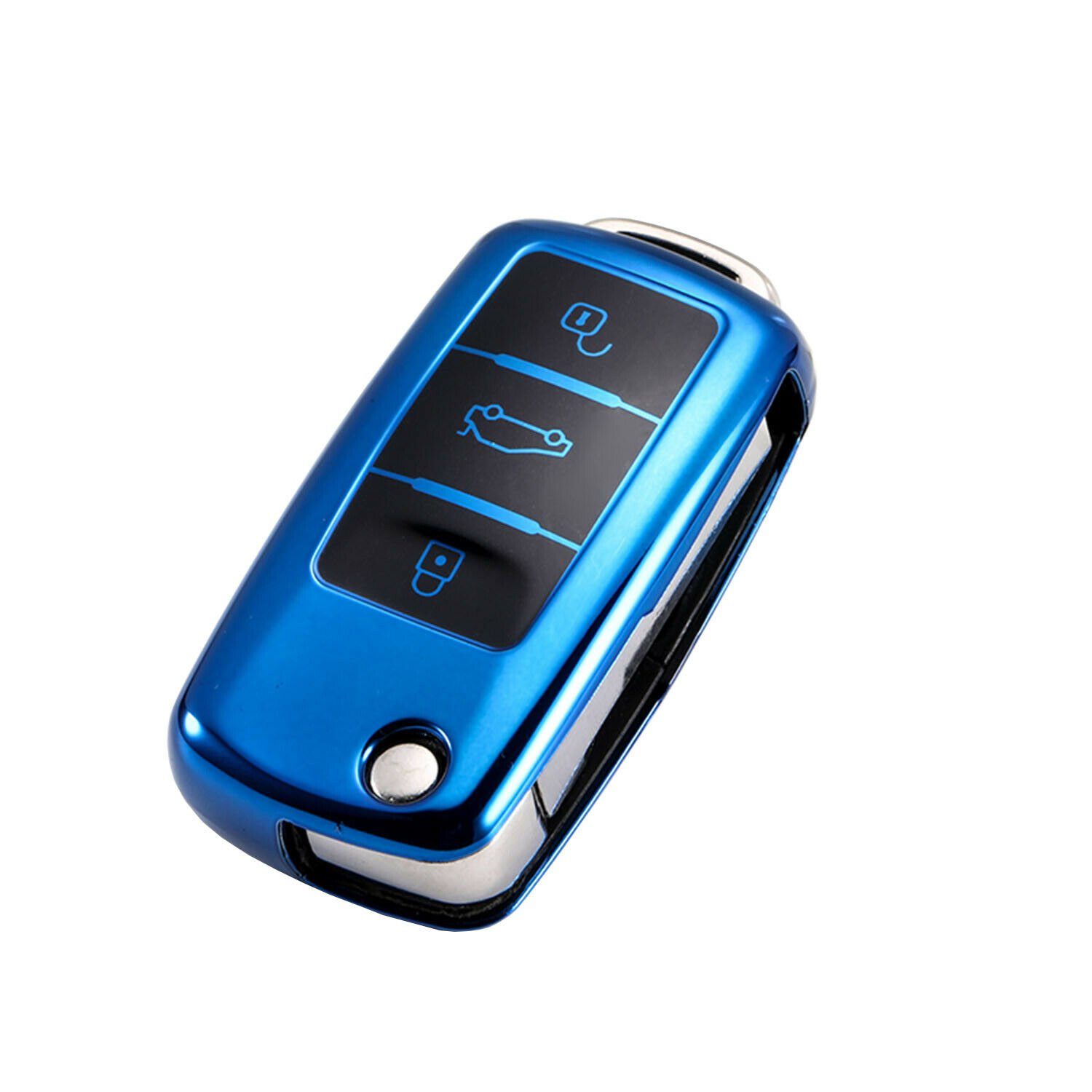 Schlüsselanhänger Autoschlüsselhülle Premium Schutzhülle Hülle Blau