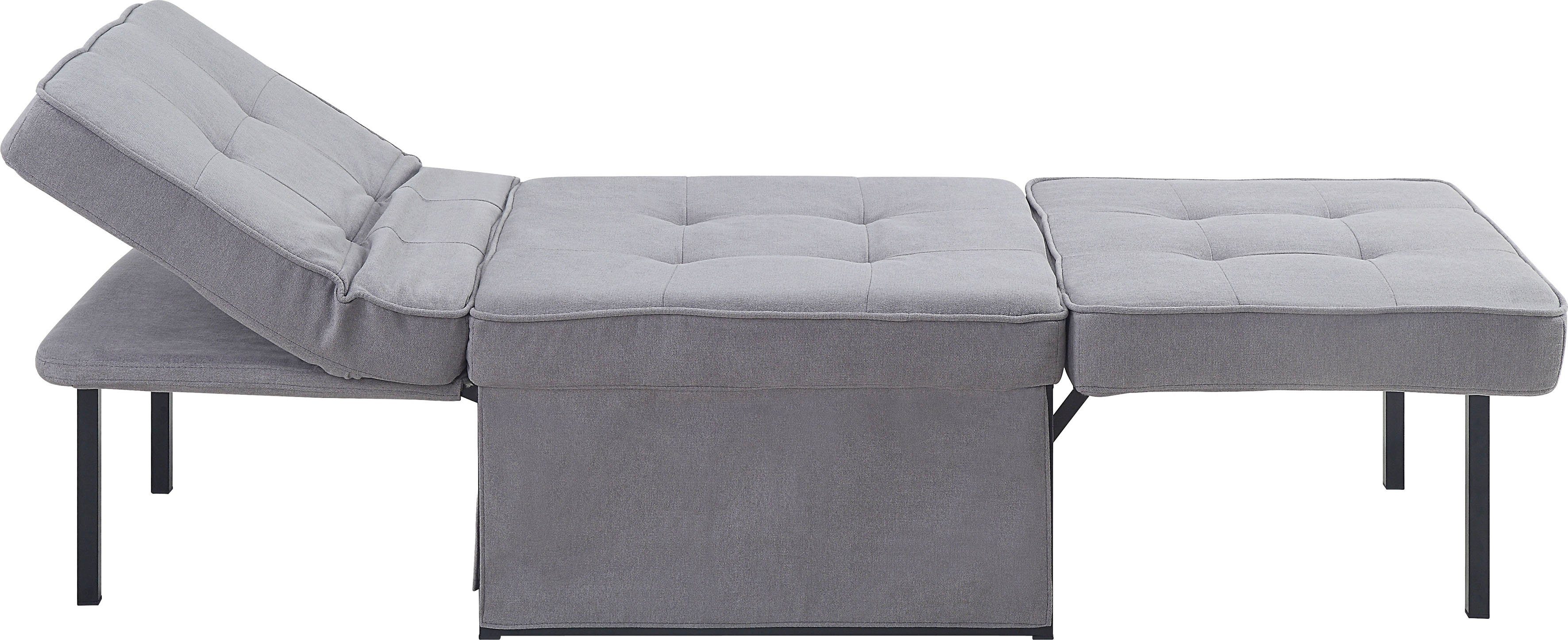 ATLANTIC home collection Schlafsofa Finn, zum Kissen wandelbar und Gästebett, Loungesessel, inkl. Relaxliege