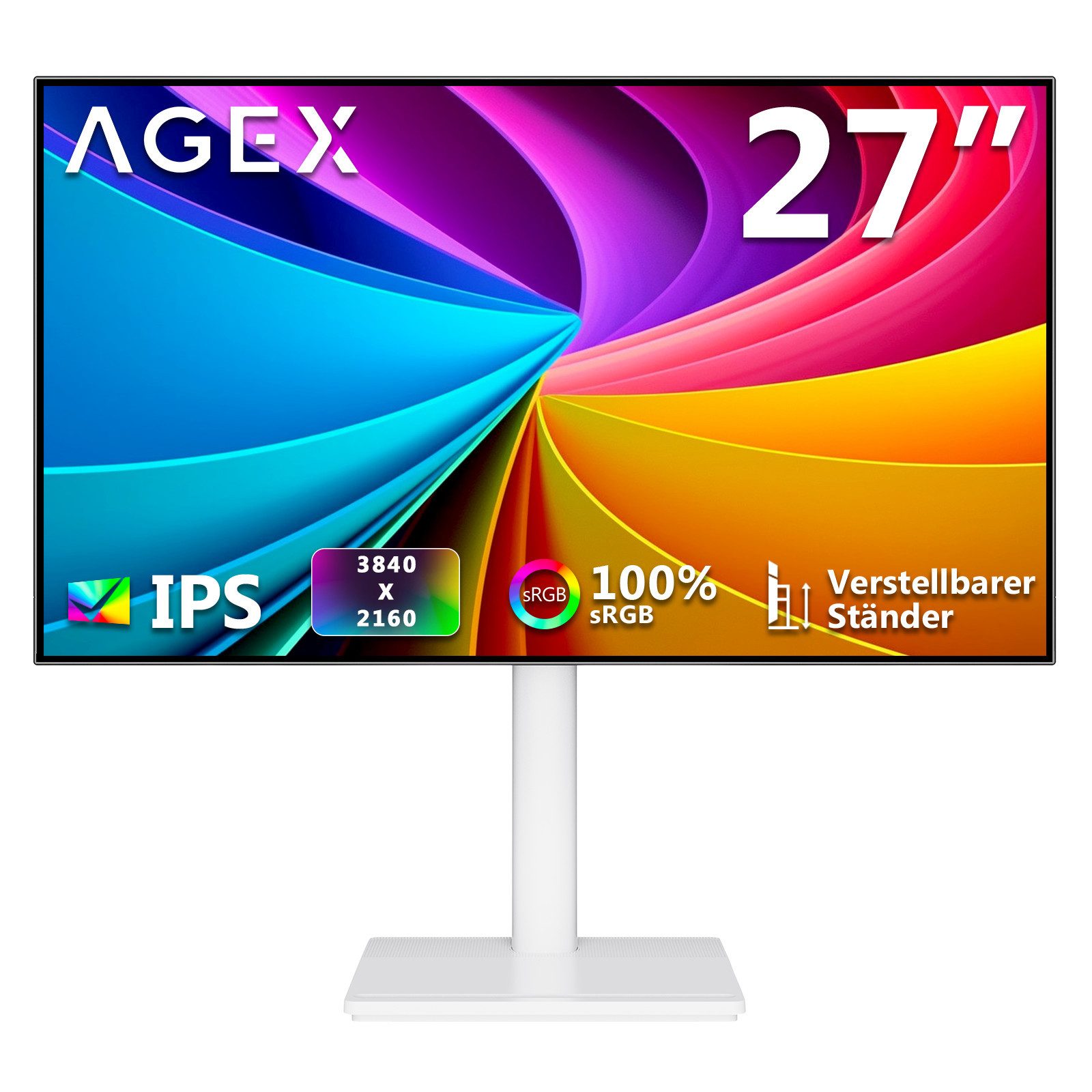 Z-EDGE 27‑Zoll 4K‑IPS‑Monitor mit 60 Hz & FreeSync‑Unterstützung Gaming-Monitor (68,58 cm/27 ", 3840 × 2160 px, 4K UHD, 14 ms Reaktionszeit, 60 Hz, IPS, Gaming‑ und Büromonitor mit HDR‑Funktion & VESA‑Kompatibilität)