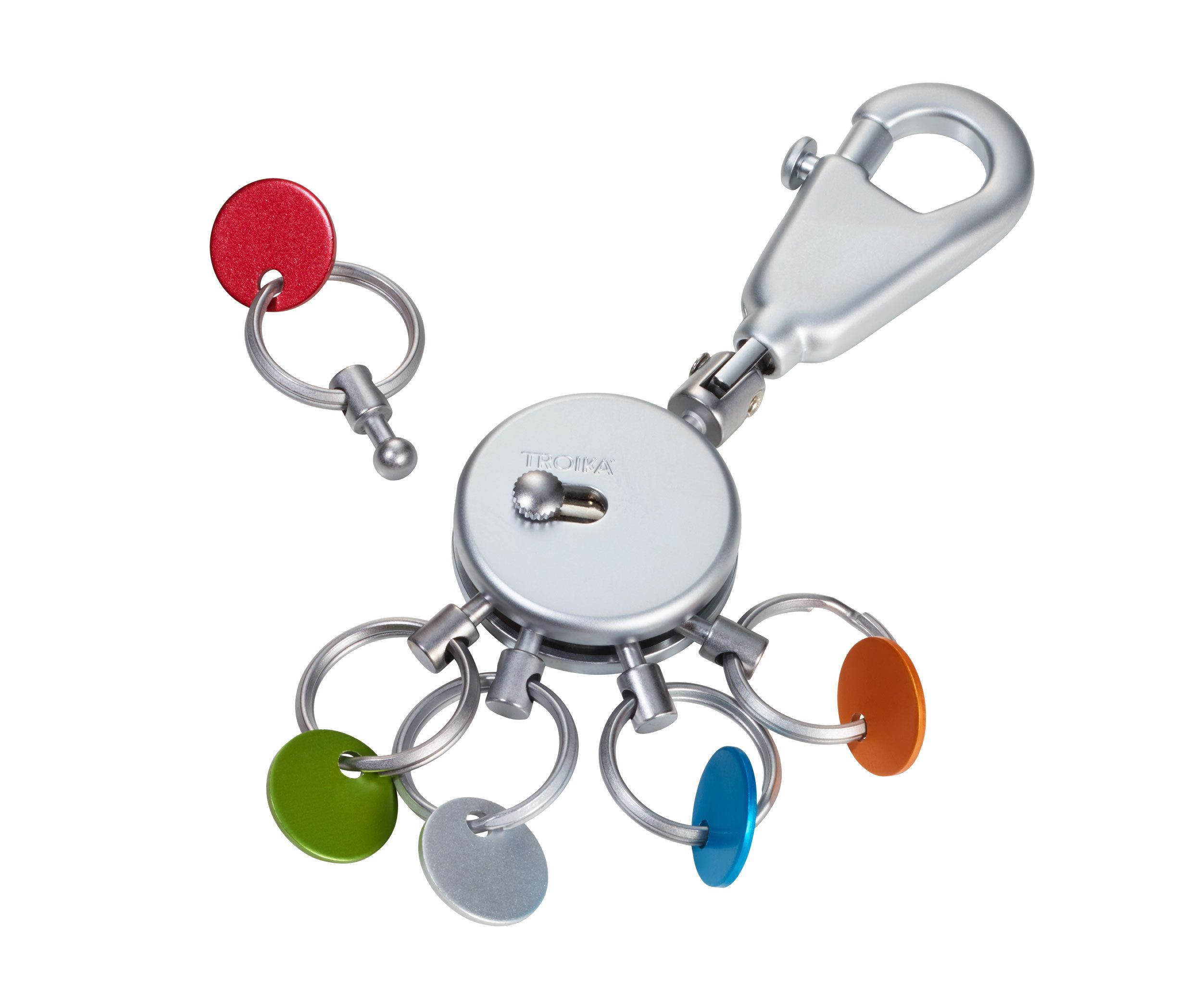 TROIKA Schlüsselanhänger PATENT Colour mit Karabiner & 5 abnehmbaren Ringen günstig online kaufen