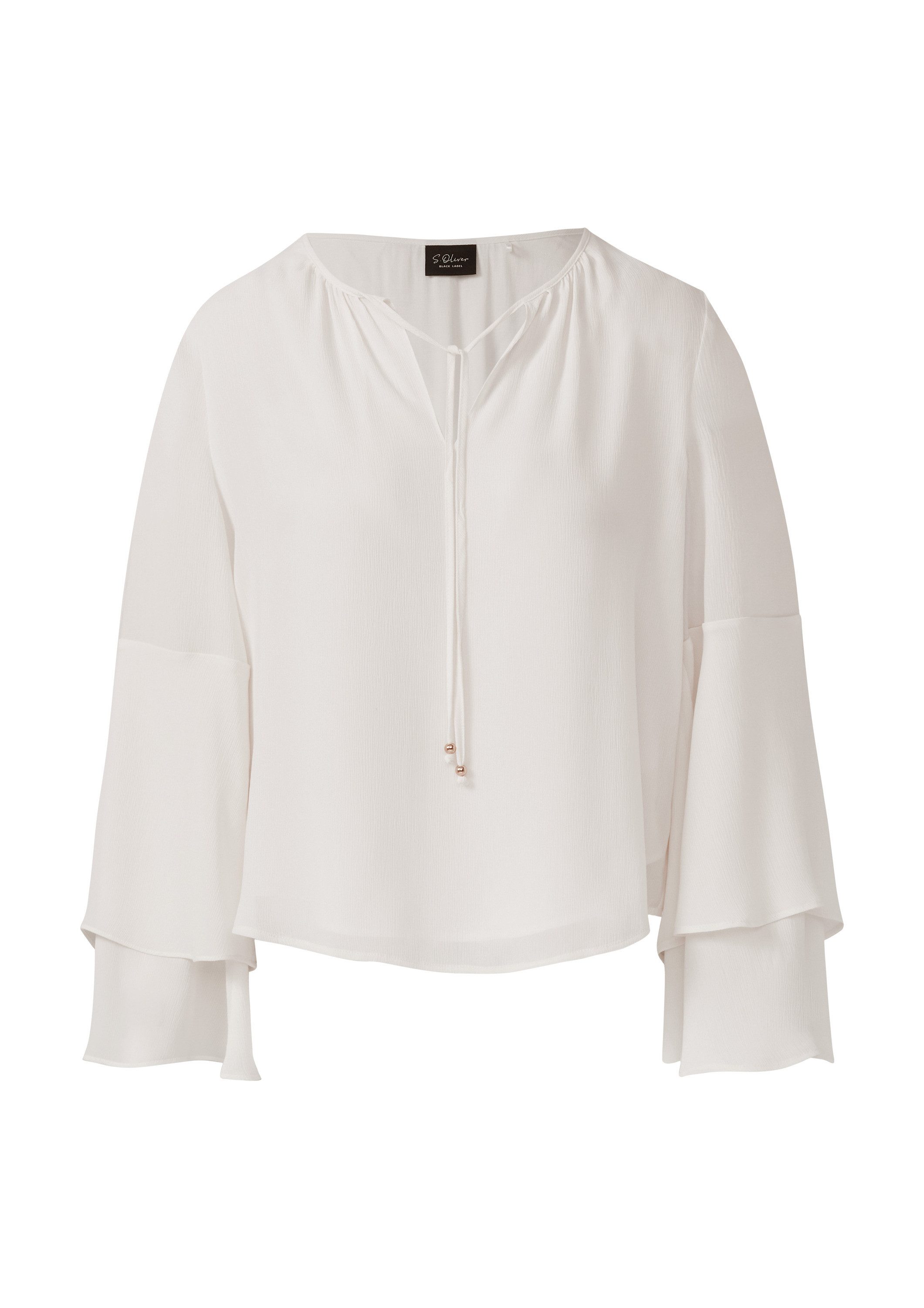 s.Oliver Langarmbluse Bluse Tunika-Bluse mit fließenden günstig online kaufen