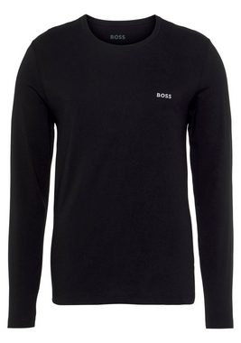 BOSS Langarmshirt longsleeve-Shirt R-Neck Classic COTTON 3pcs/pack (3-tlg) mit BOSS Logo-Schriftzug