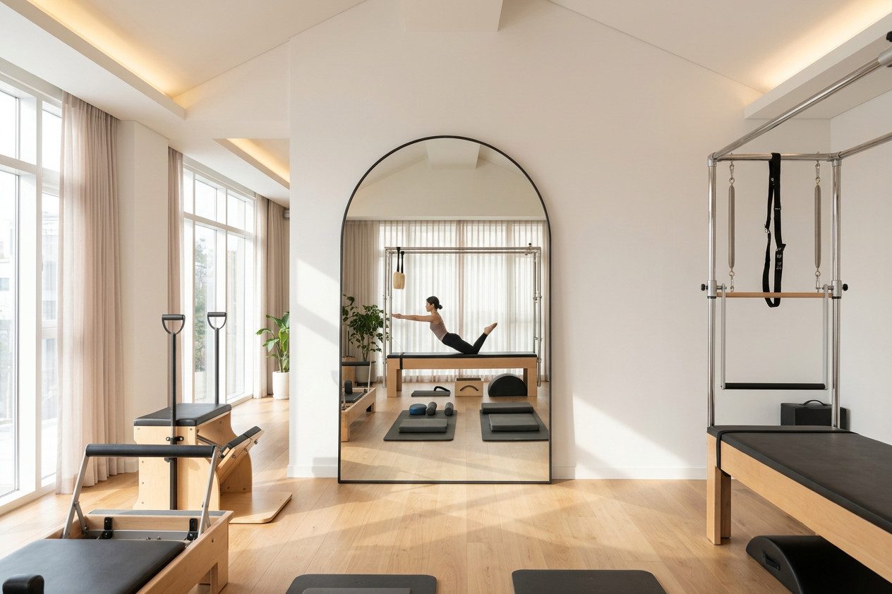 BOURGH Ganzkörperspiegel ÉQUILIBRE Standspiegel 190x110cm - großer Spiegel für Pilates Studio