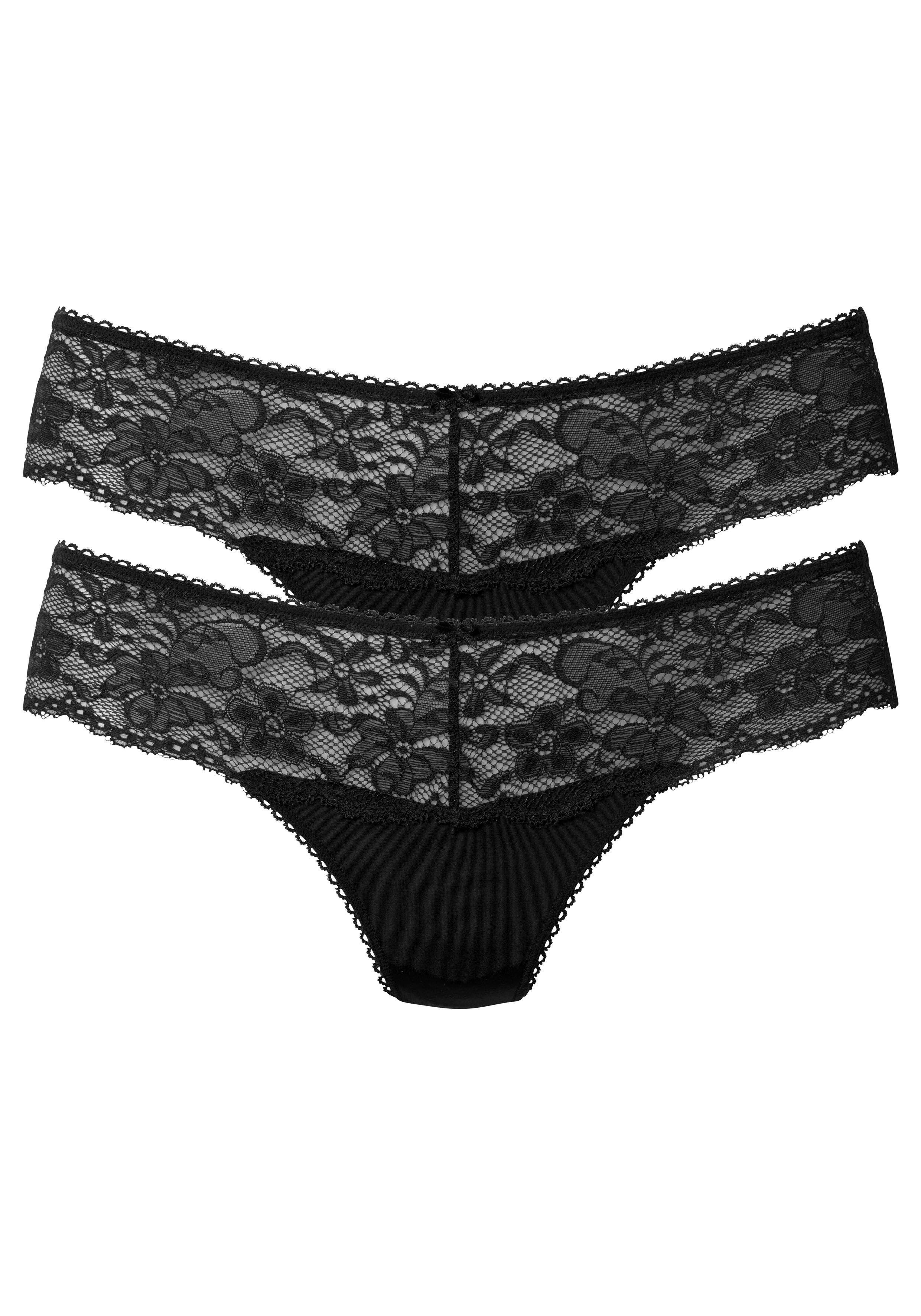 Nuance String (2-St) Dessous mit breitem Spitzenband