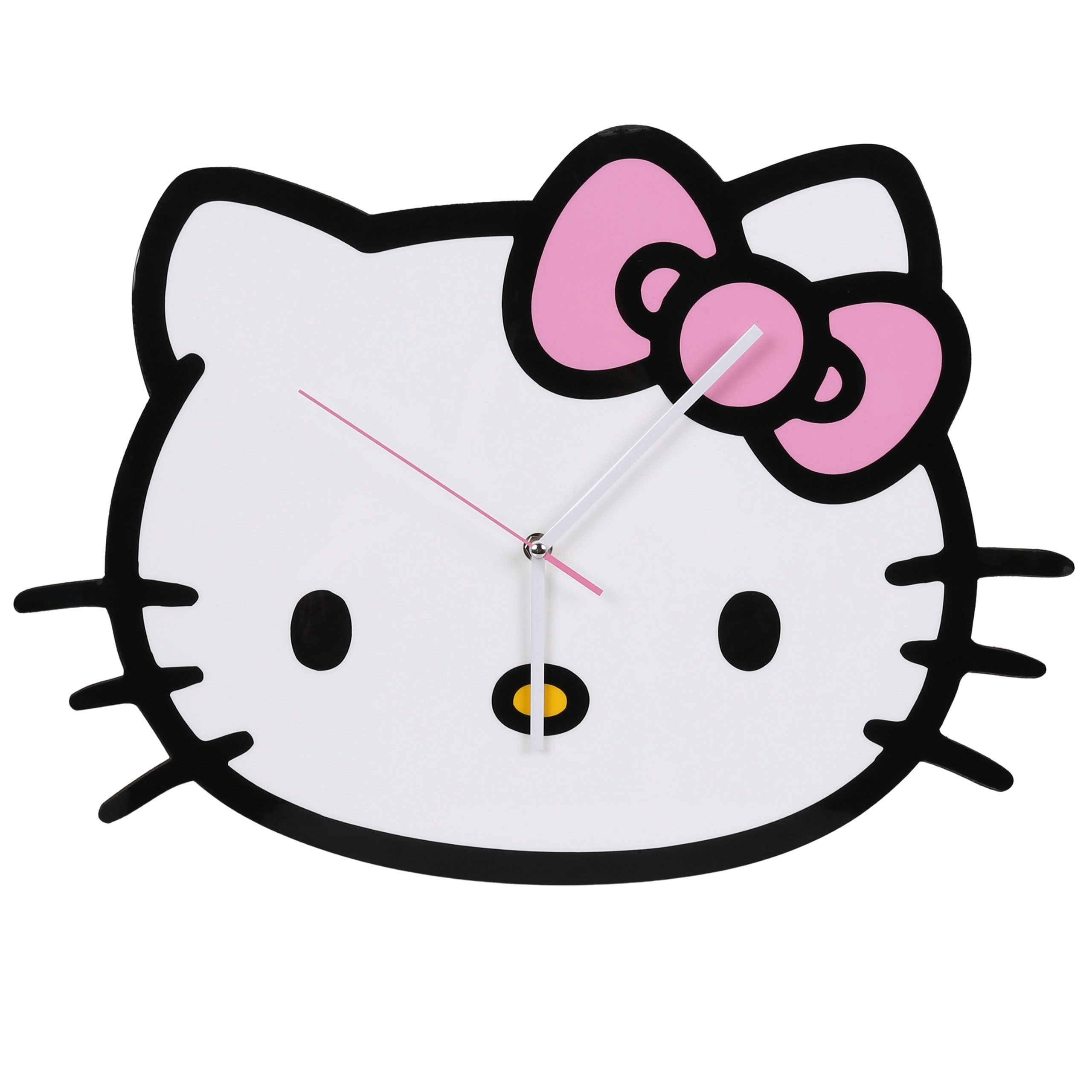 Hello Kitty Wanduhr Hello Kitty Wanduhr XL, große analoge Uhr 50x35,5 cm fürs Kinderzimmer