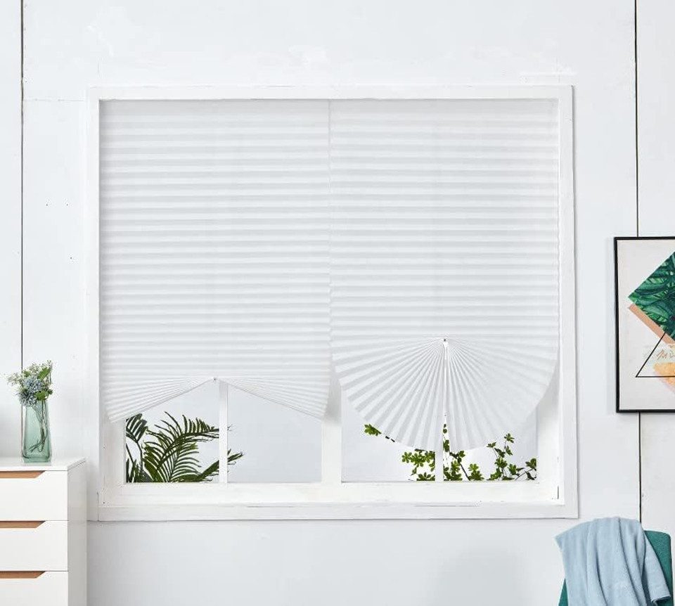 Coonoor Plissee Plissee ohne Bohren, halbtransparent, günstig online kaufen