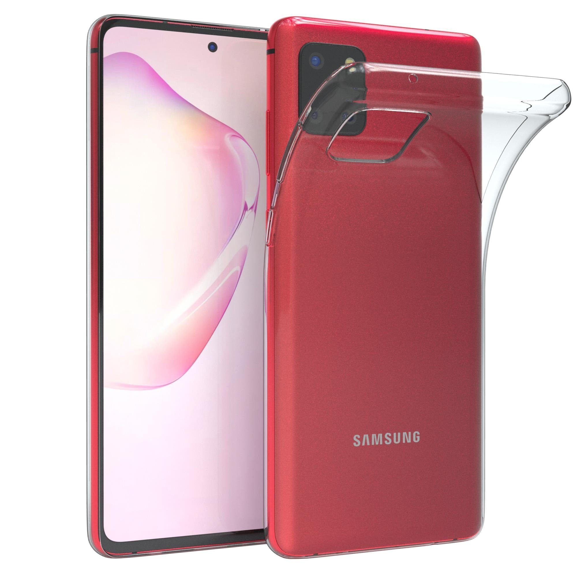 EAZY CASE Handyhülle Slimcover Clear für Samsung Galaxy Note 10 Lite 6,7 Zoll, durchsichtige Hülle Ultra Dünn Silikon Backcover TPU Telefonhülle Klar