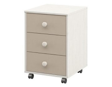 Feldmann-Wohnen Jugendzimmer-Set KOMBI, (Set, 1 Rollcontainer + 1 Schreibtisch + 1 Wandregal + 1 Standregal), Gesamtmaße B/T/H: 196 cm x 47-81 cm x 183 cm - in der Farbe Cappuccino