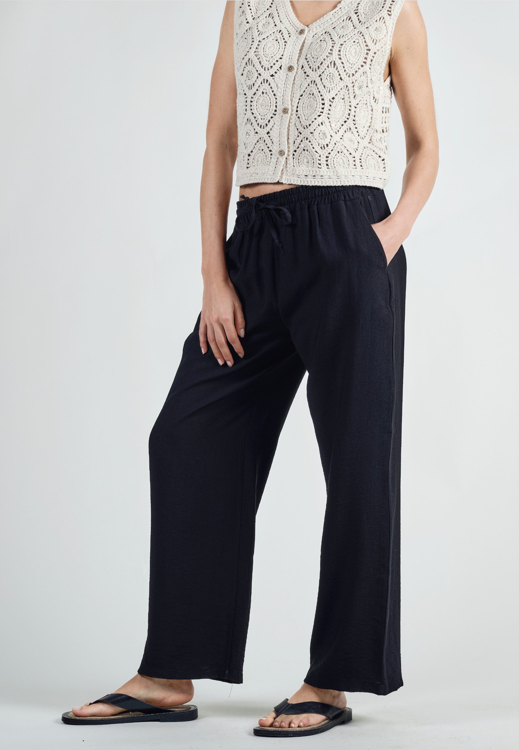 Andijamo-Fashion Webhose FLOWY WIDE LEG günstig online kaufen