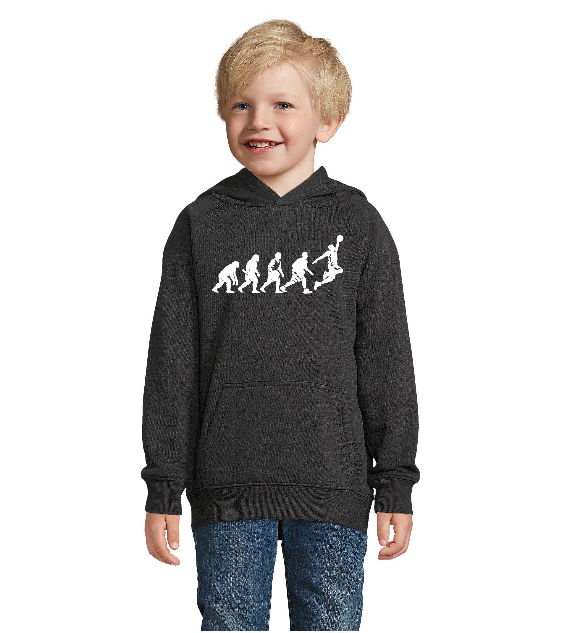 Blondie & Brownie Hoodie Kinder Hoodie Basketball Evolution Print bequemer Kapuzenpullover (Einzelstück, Einzelartikel) Basketball Evolution Sport Hoodie
