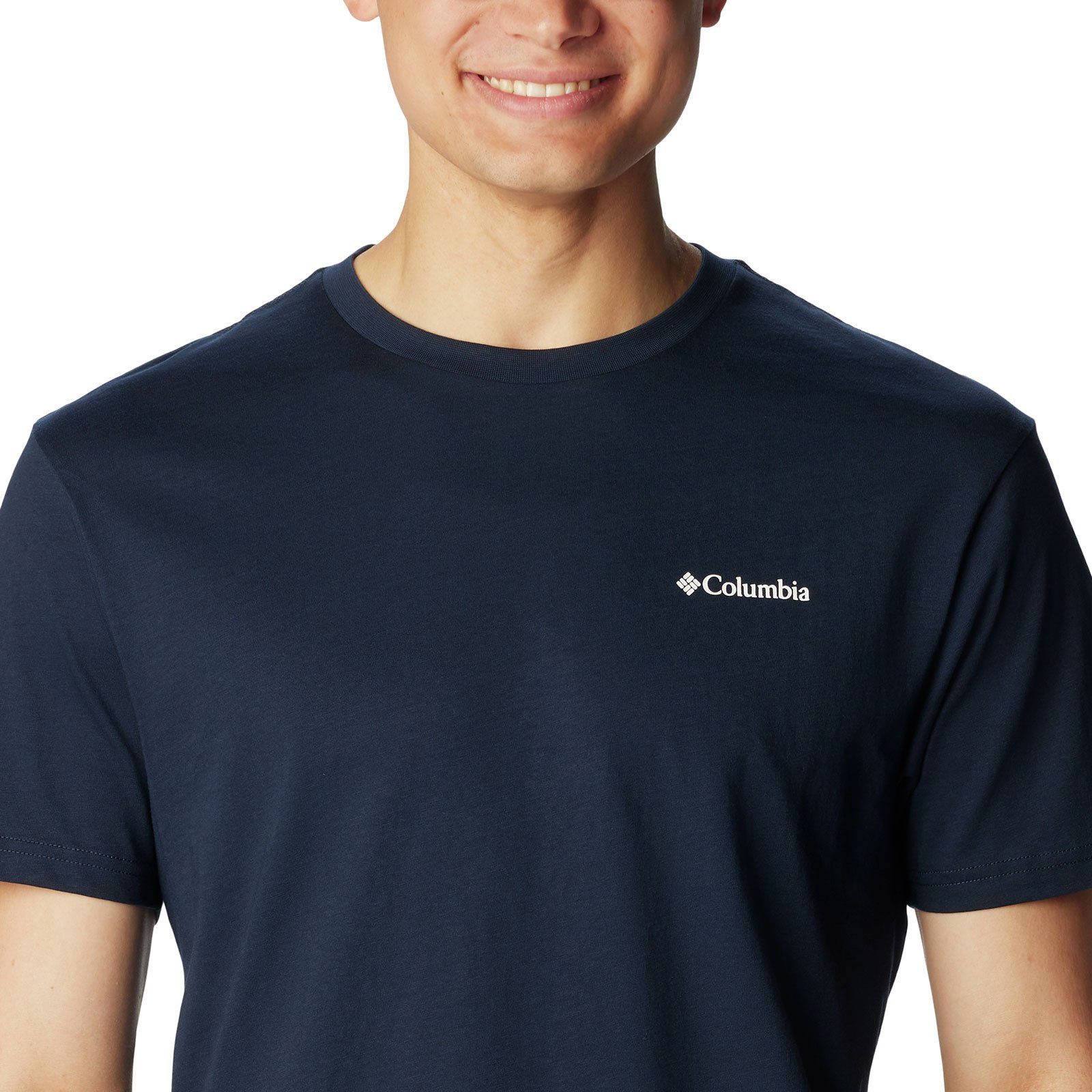 Logo™ 474 T-Shirt Basic navy Columbia mit Kurzarmshirt Rundhalsausschnitt